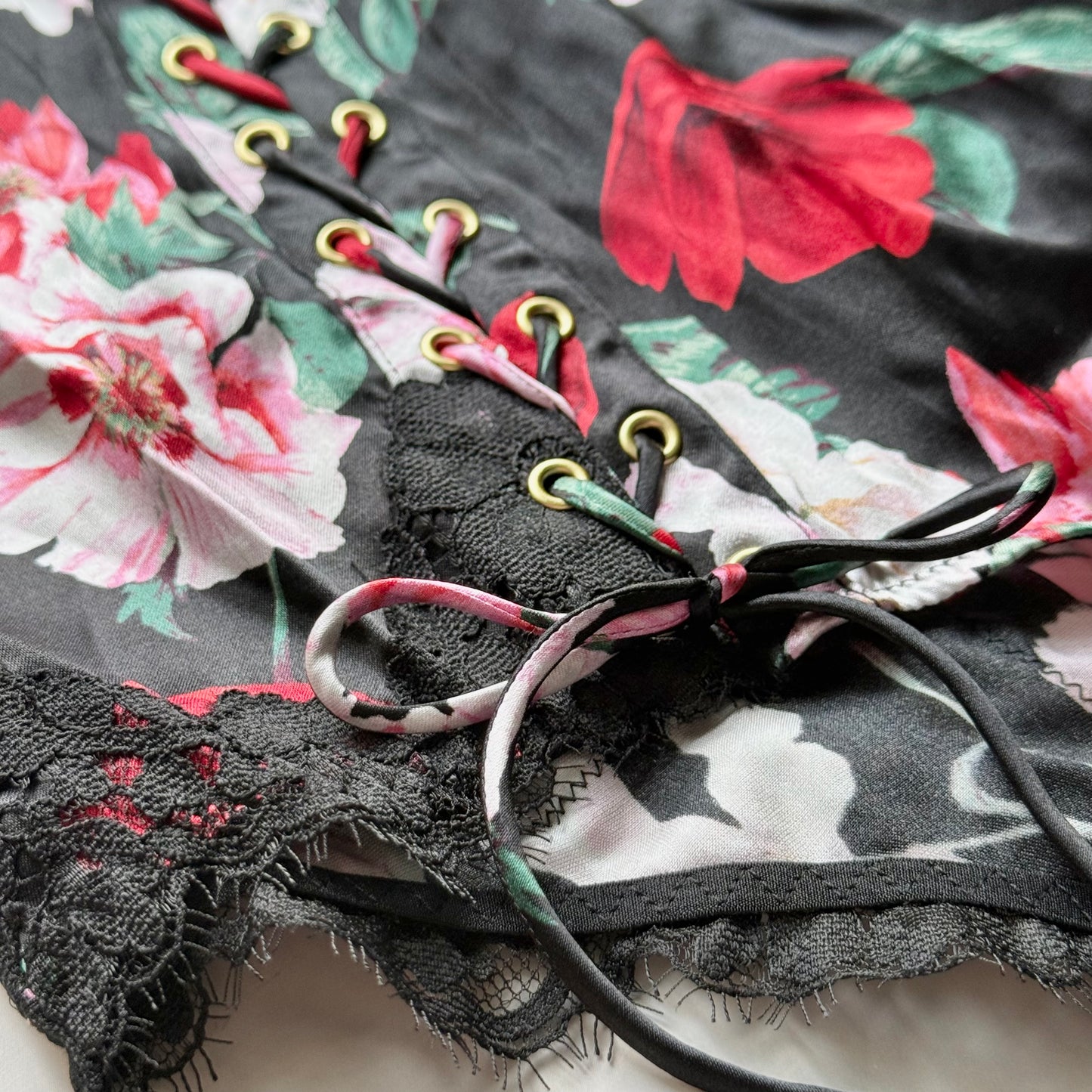 Very Sexy Atelier Satin Lace-Trim High-Waist Brief Panty