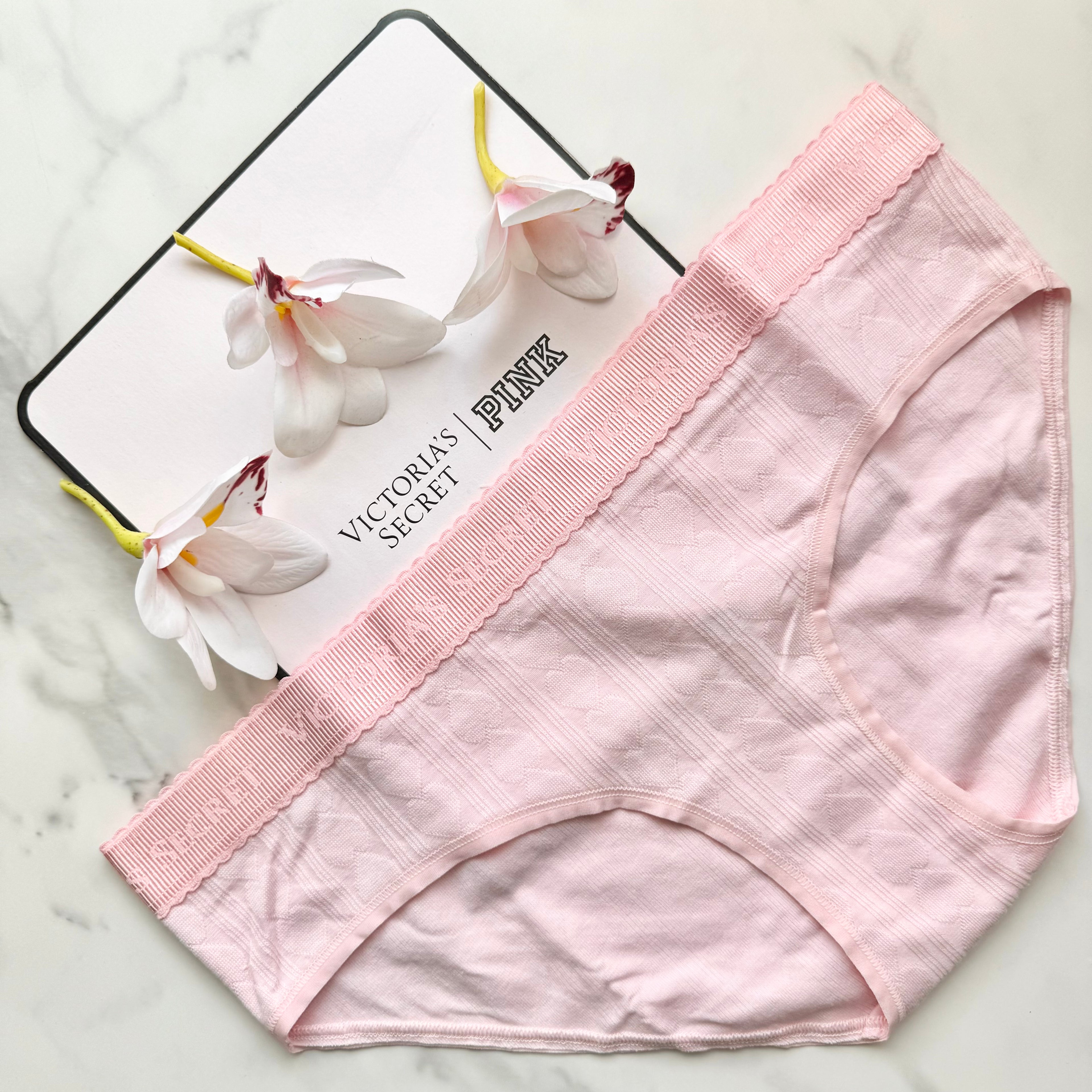 Logo Cotton Heart Jacquard Hiphugger Panty