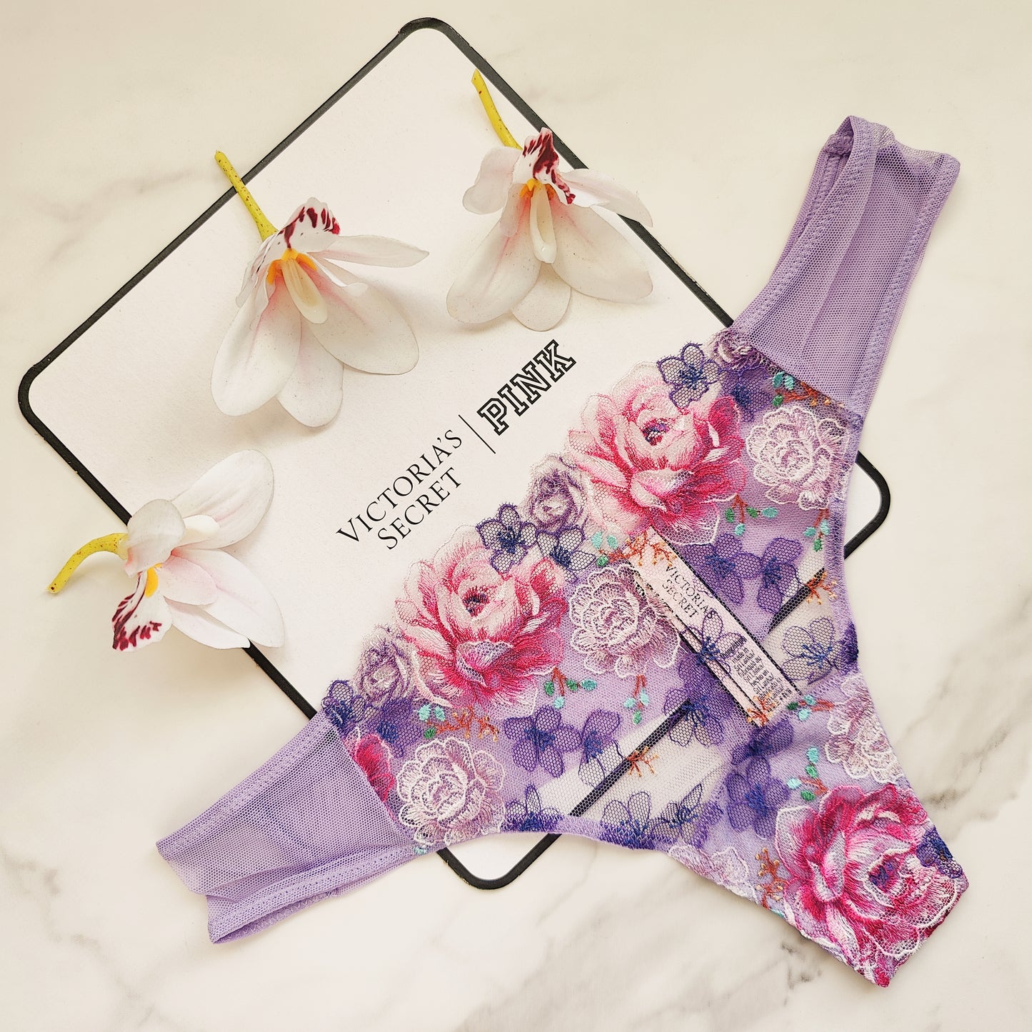 Dream Angels Floral Embroidery Thong Panty