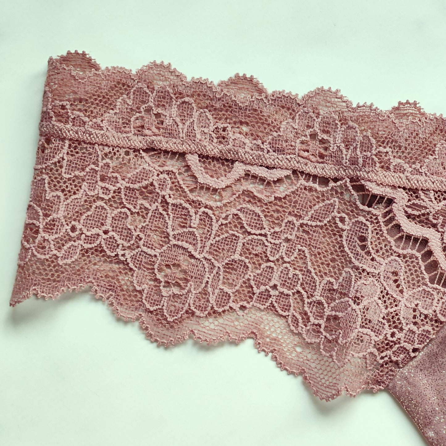 Dream Angels Lace-Trim Smooth Shimmer Thong Panty