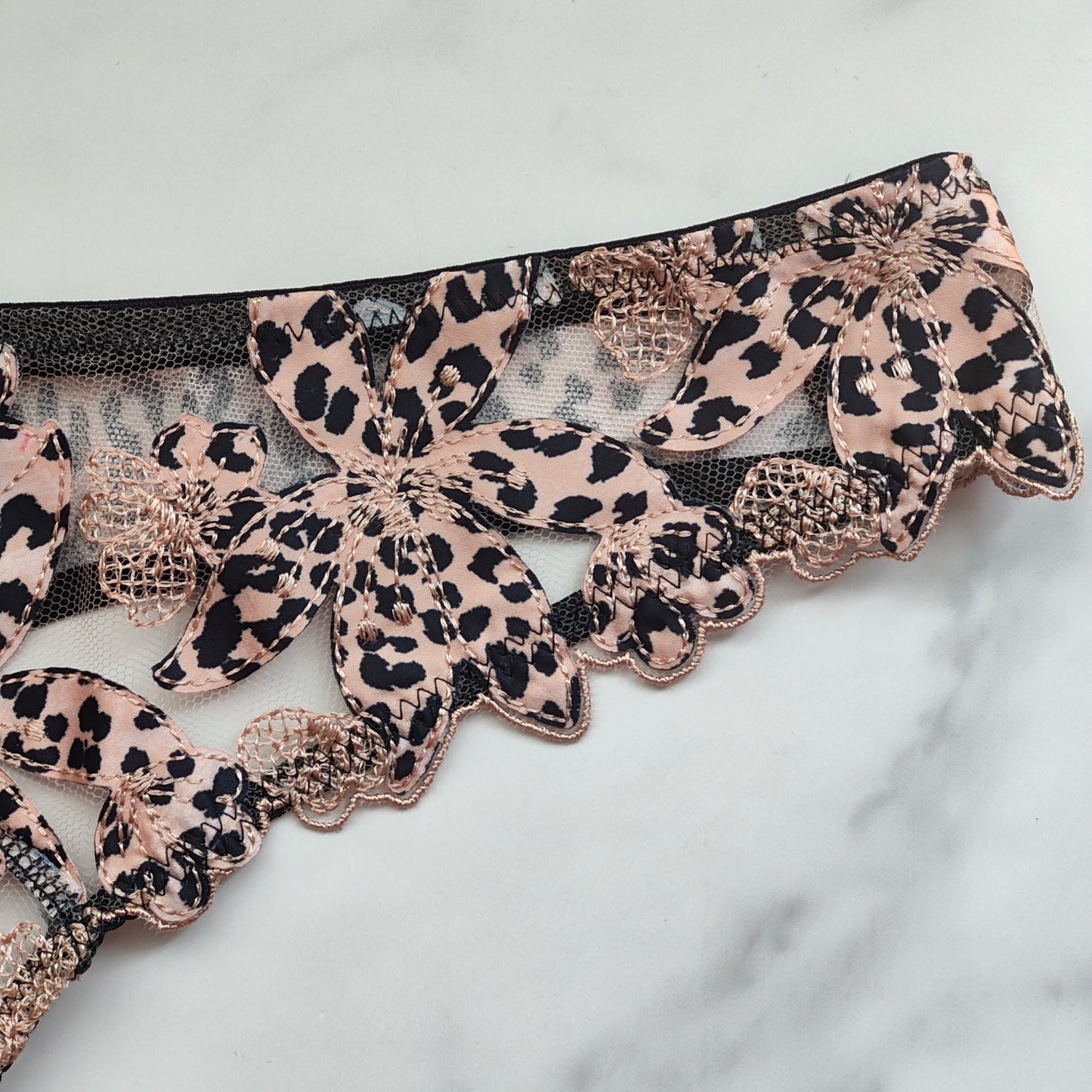 Very Sexy Mesh Floral Embroidered Thong Panty