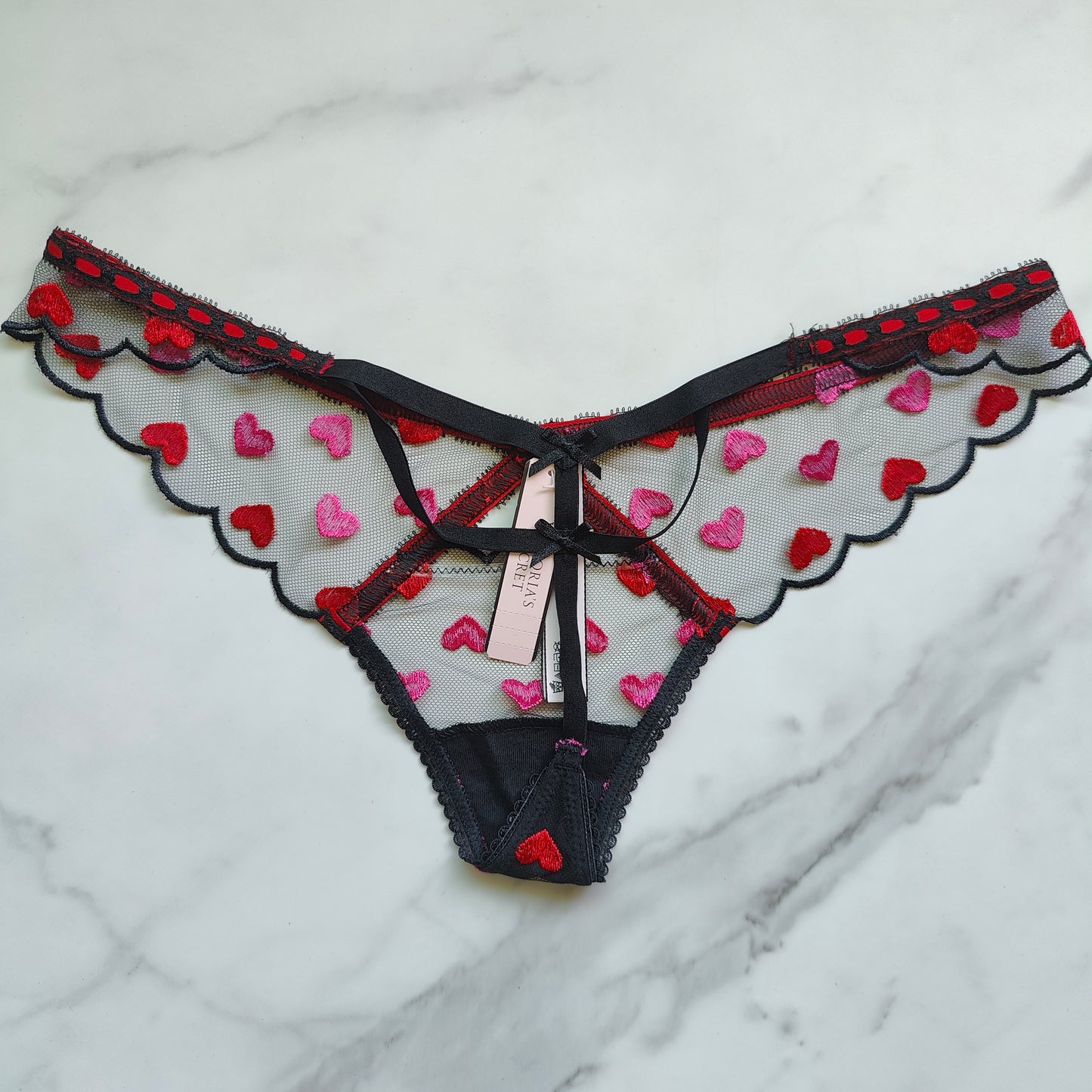 Dream Angels Heart Embroidery V-String Panty