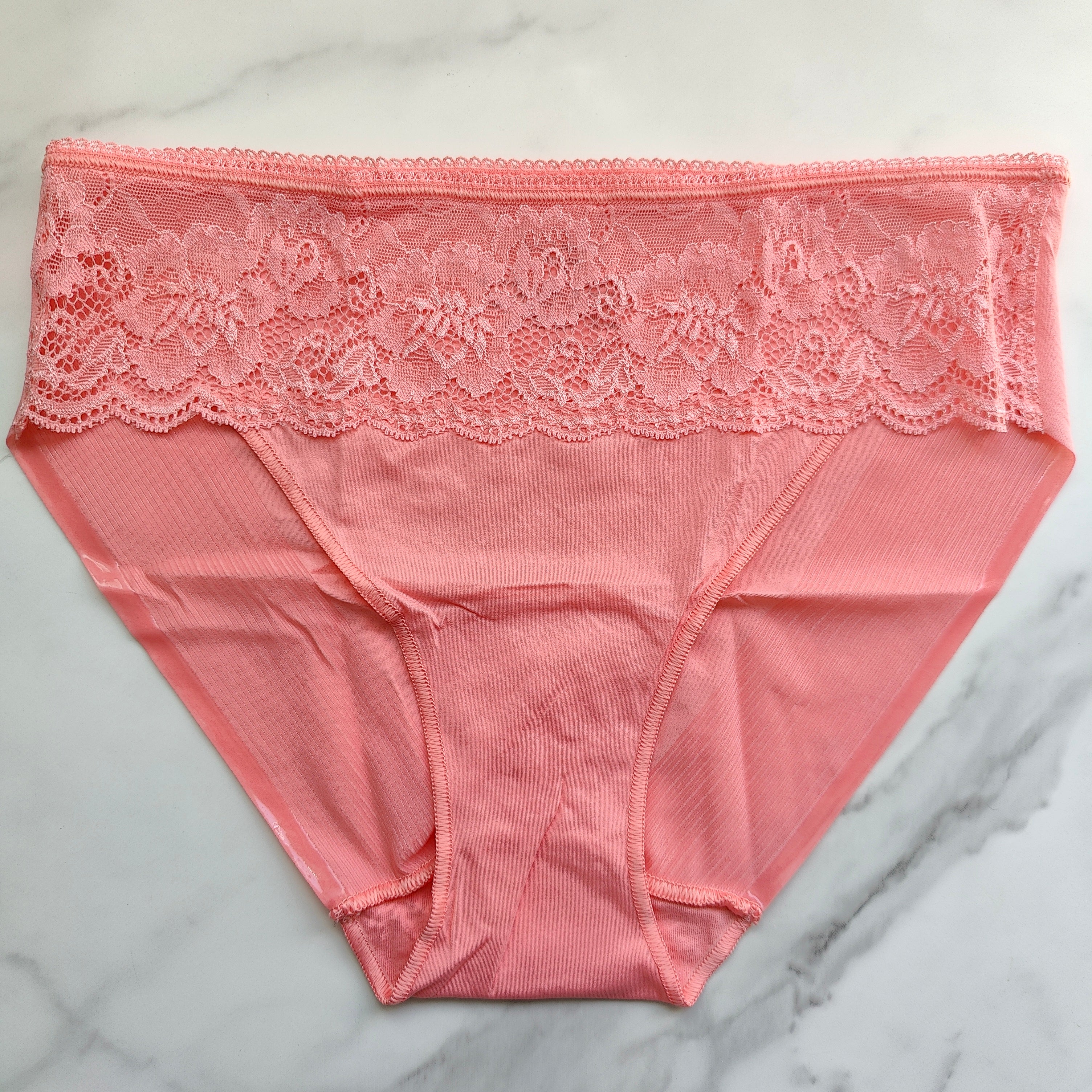 Vanishing Edge Microfiber With Lace Hipster Panty