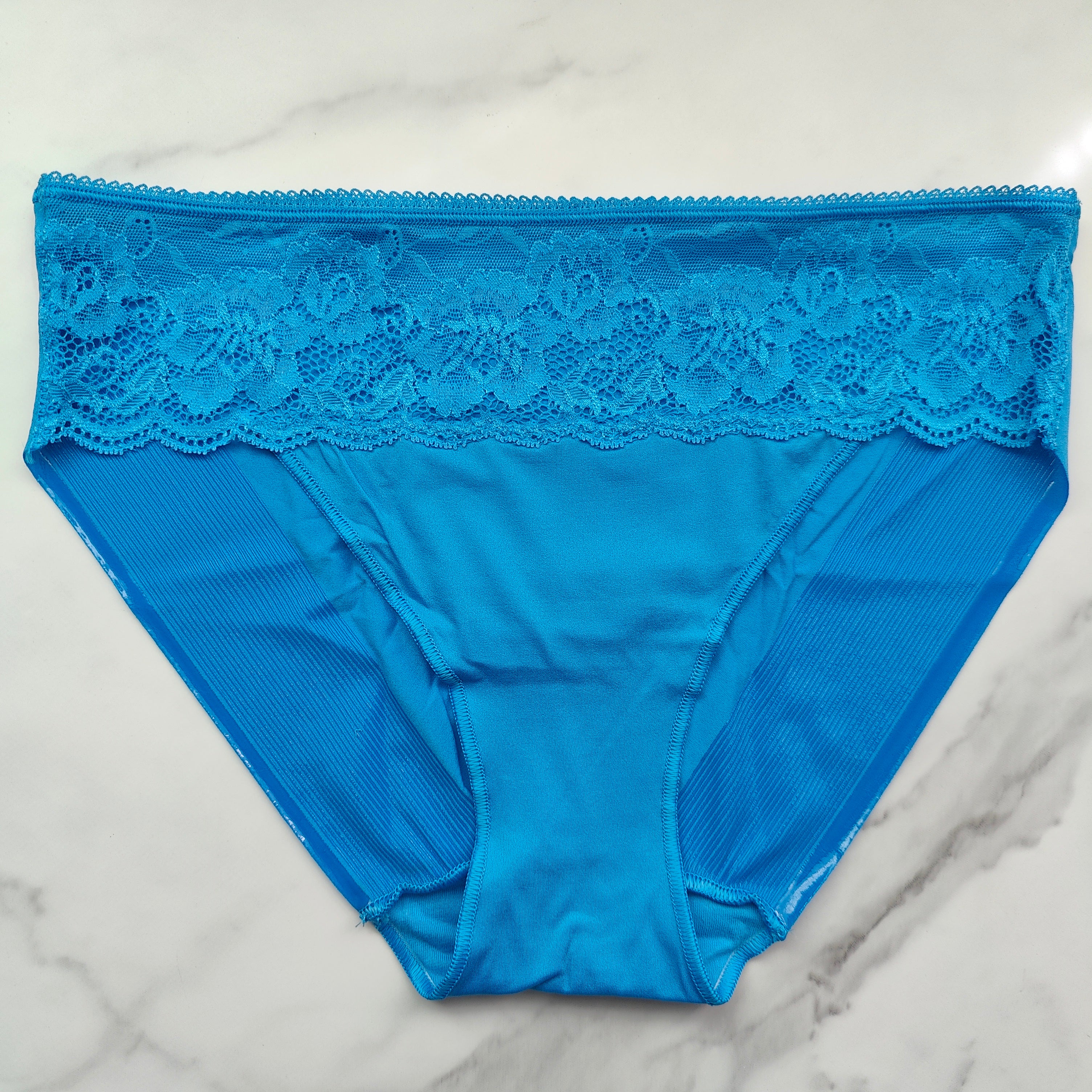 Vanishing Edge Microfiber With Lace Hipster Panty
