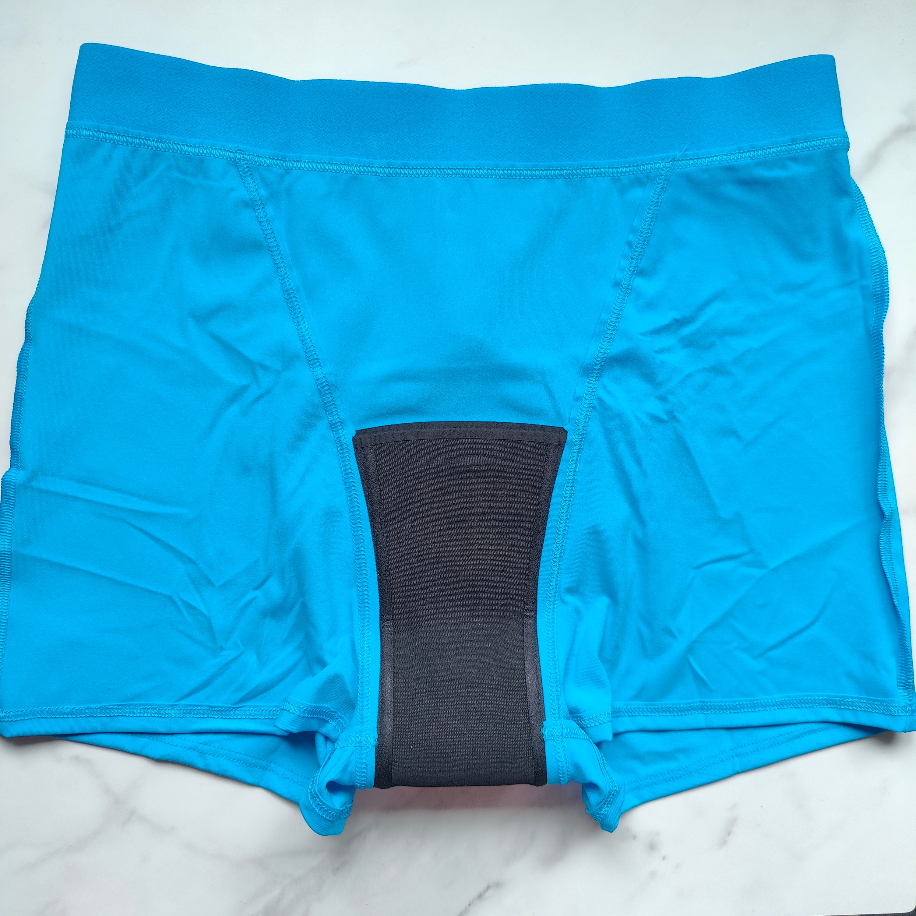 Solid Elastic Band Period Boyshort Panty