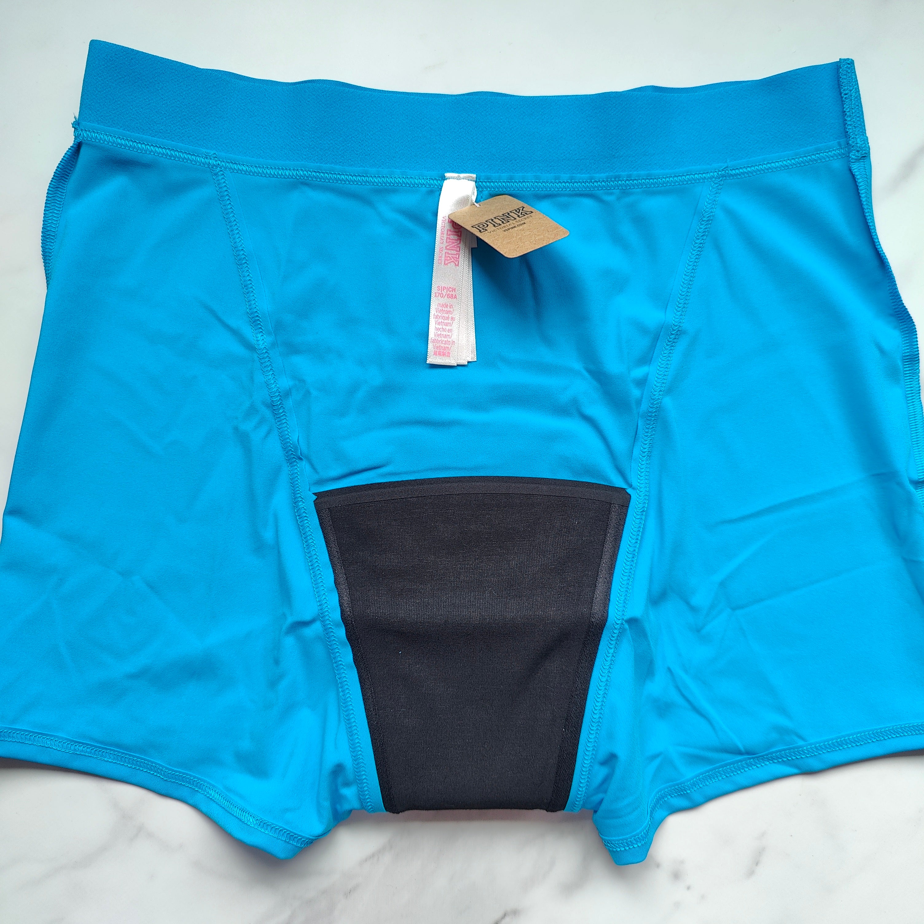 Solid Elastic Band Period Boyshort Panty