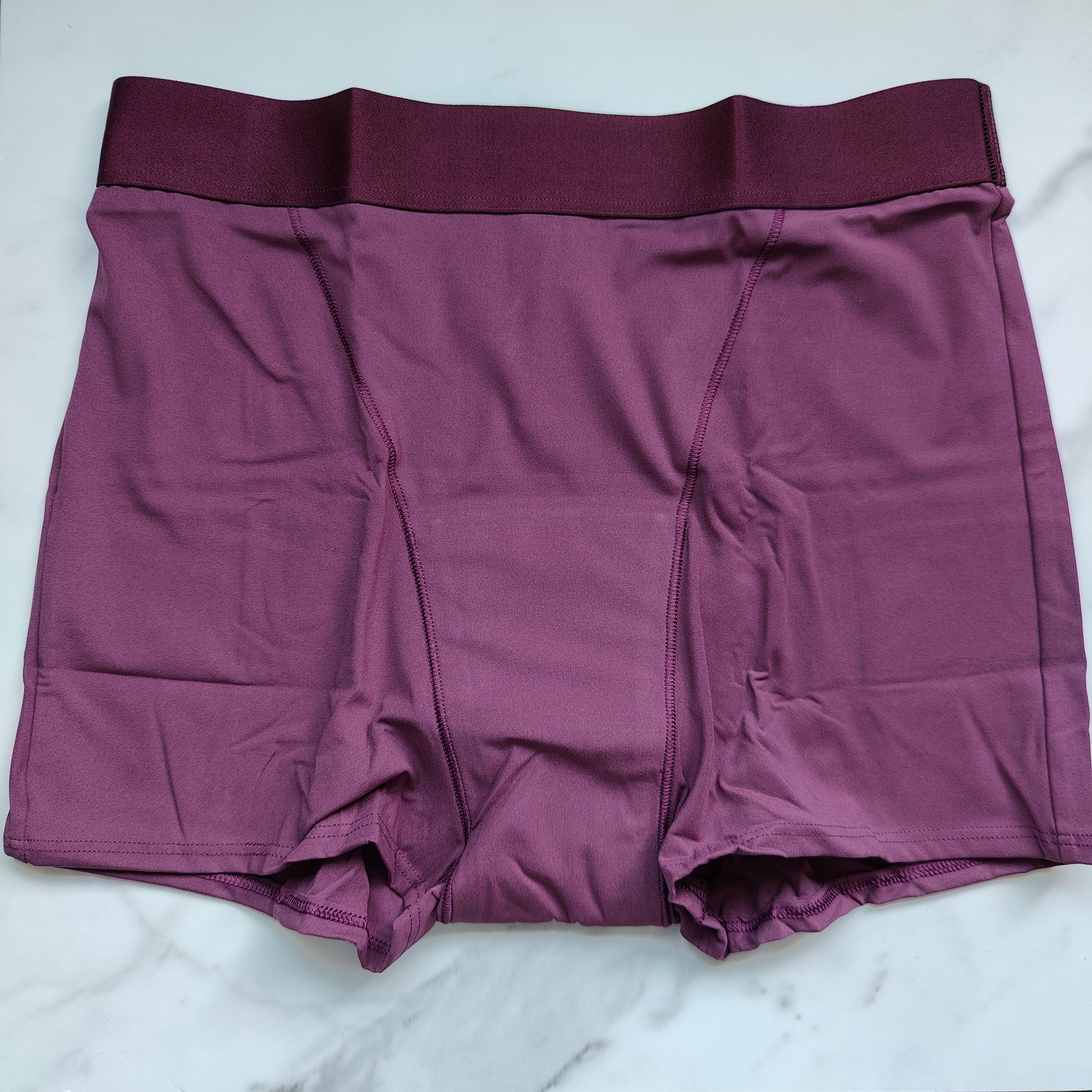 Solid Elastic Band Period Boyshort Panty