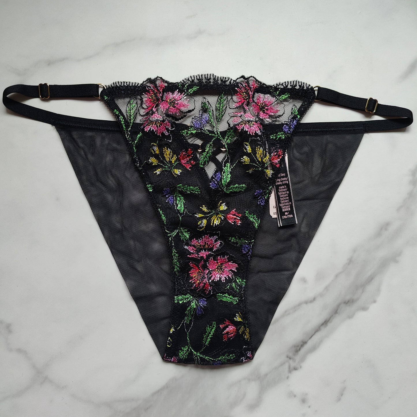 Very Sexy Embroidered Adjustable String Cheeky Panty