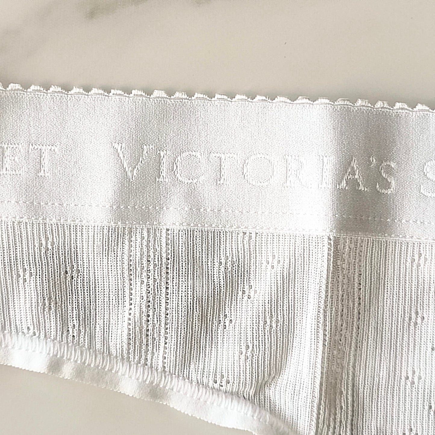 Logo Waist Pointelle Thong Panty
