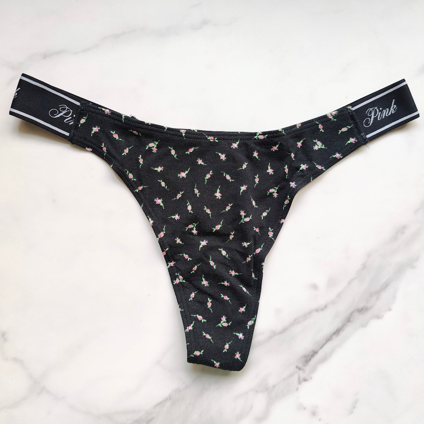Logo Cotton High-Leg Smooth Thong Panty