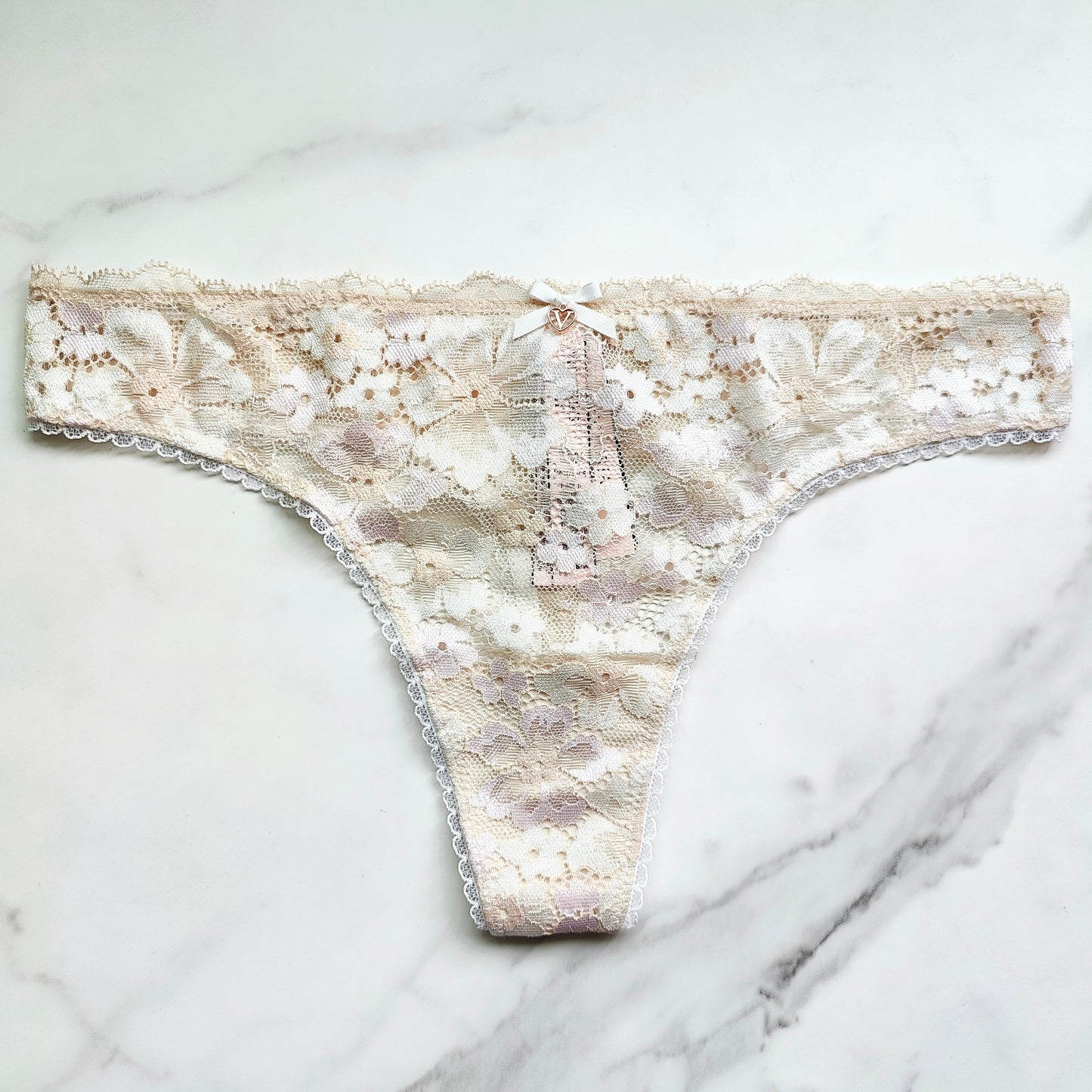 Body By Victoria Lace-Front Thong Panty