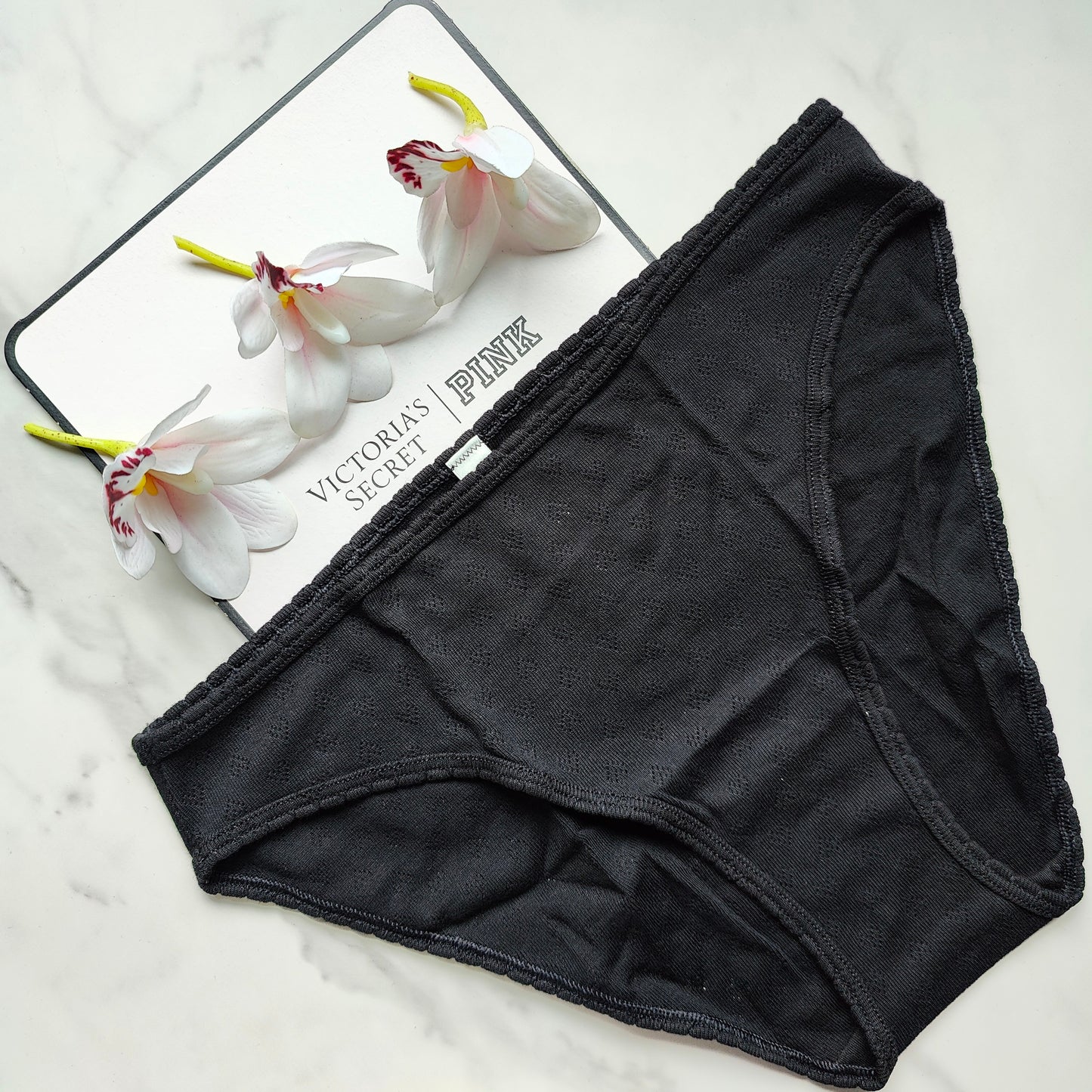 Cotton Heart Pointelle Bikini Panty