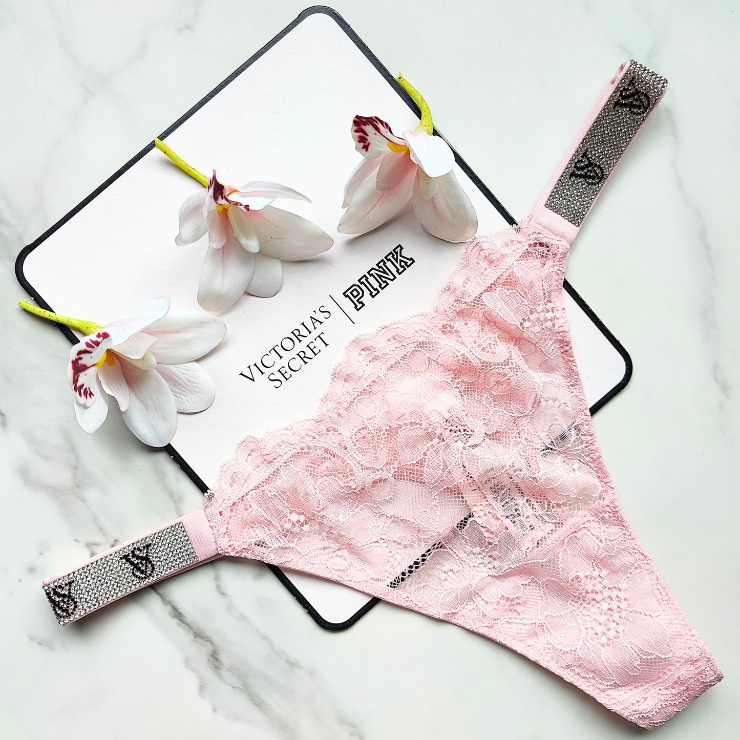 Very Sexy Shine Strap Lace Thong Panty