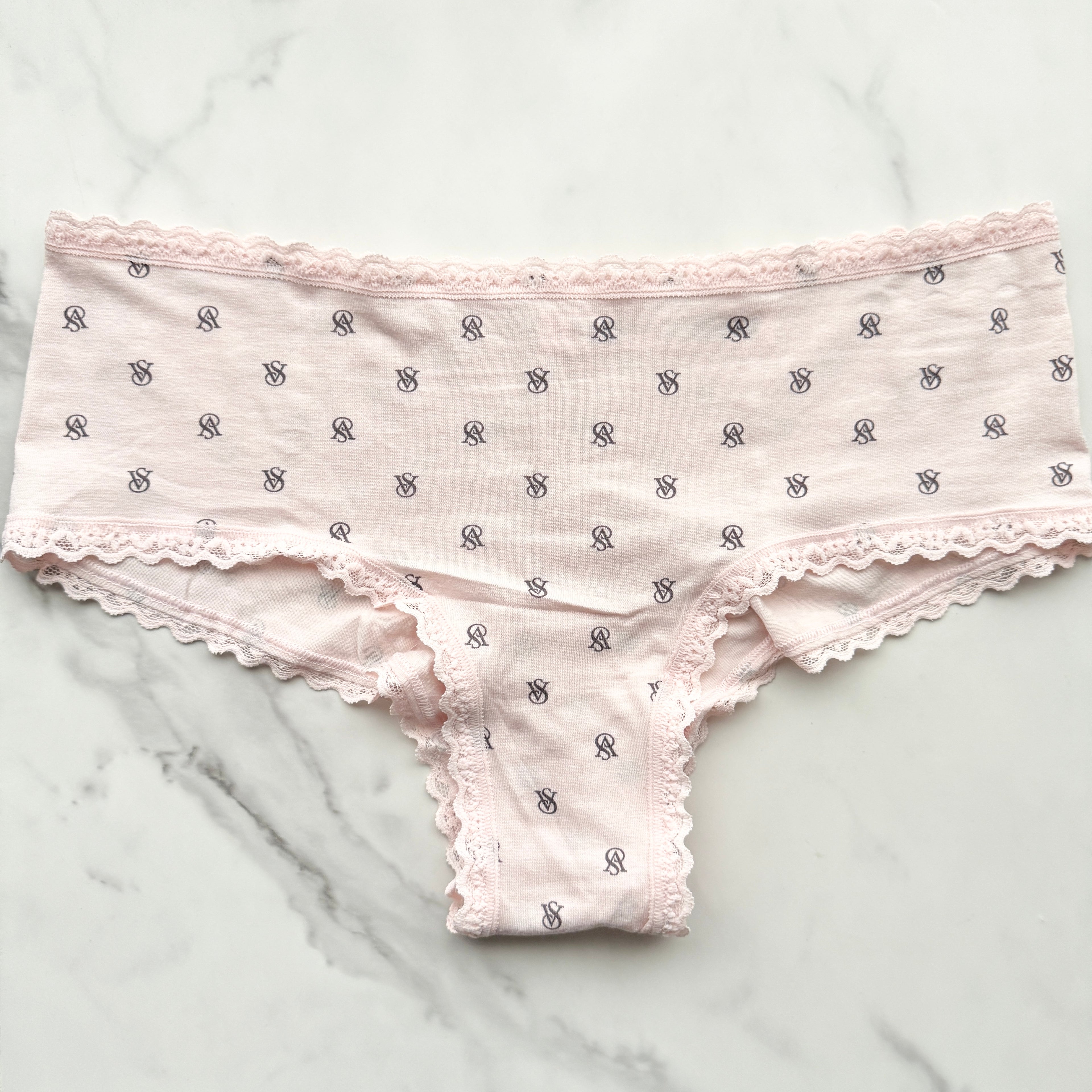 Lace-Trim Cotton Lace-Waist Cheeky Panty