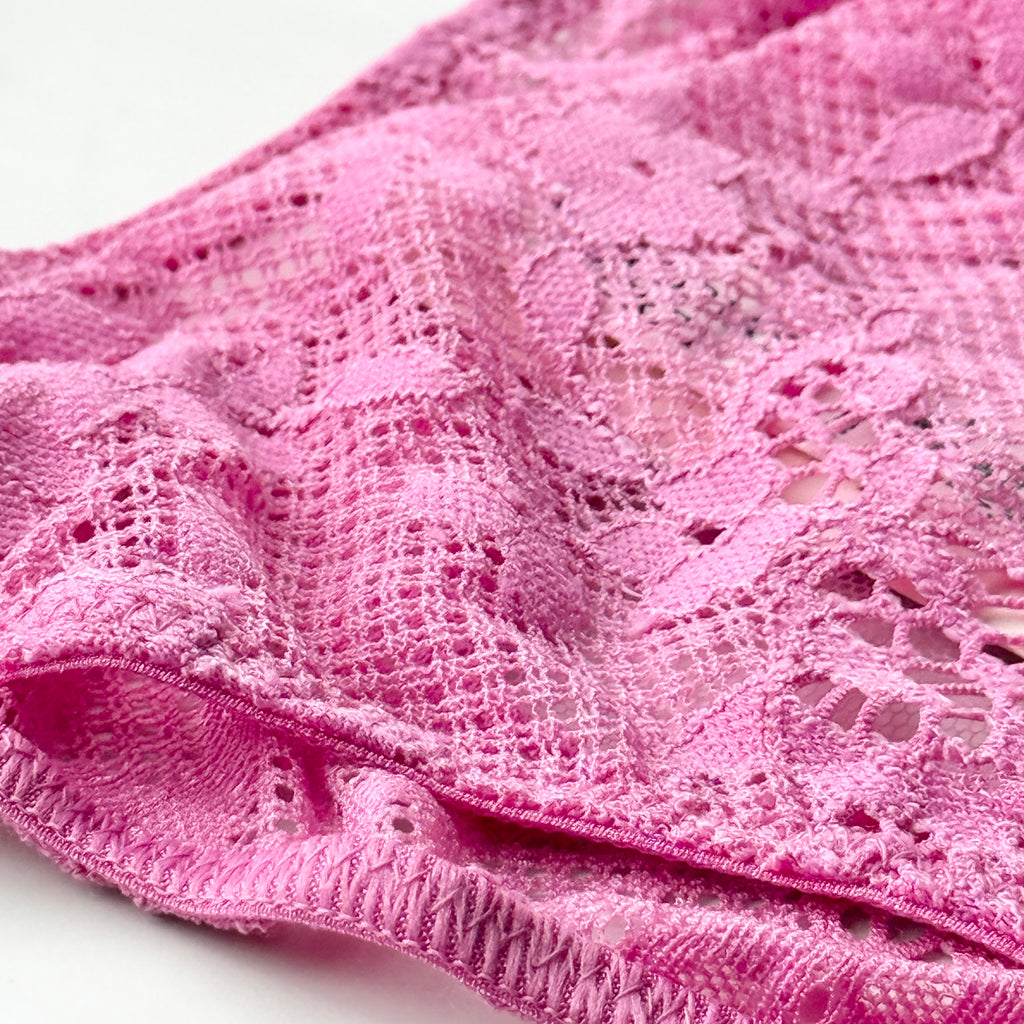 Dream Angels Lace Rhinestone Heart Hardware Brazilian Panty