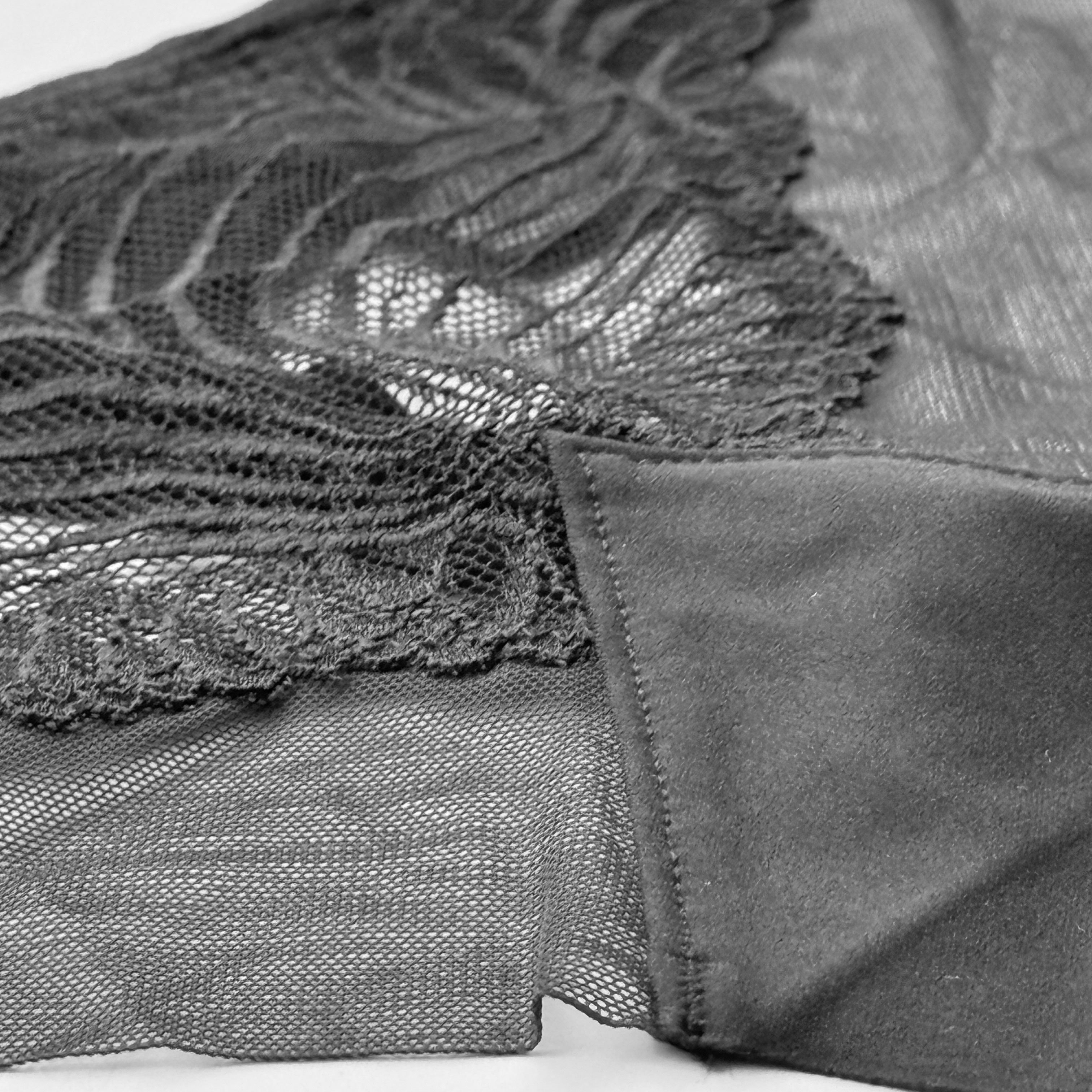 CK Black Floral Lace Thong Panty