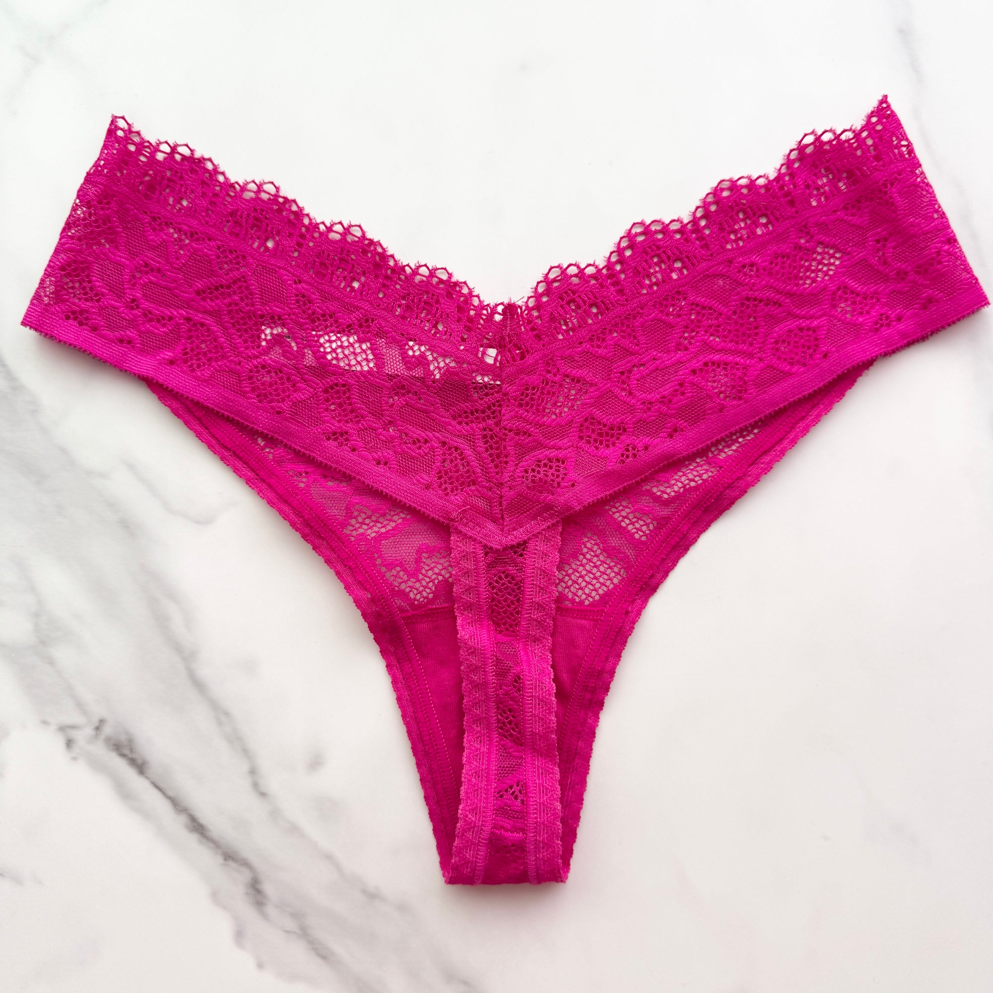 Embraceable Enchanting All-Over Lace Thong Panty