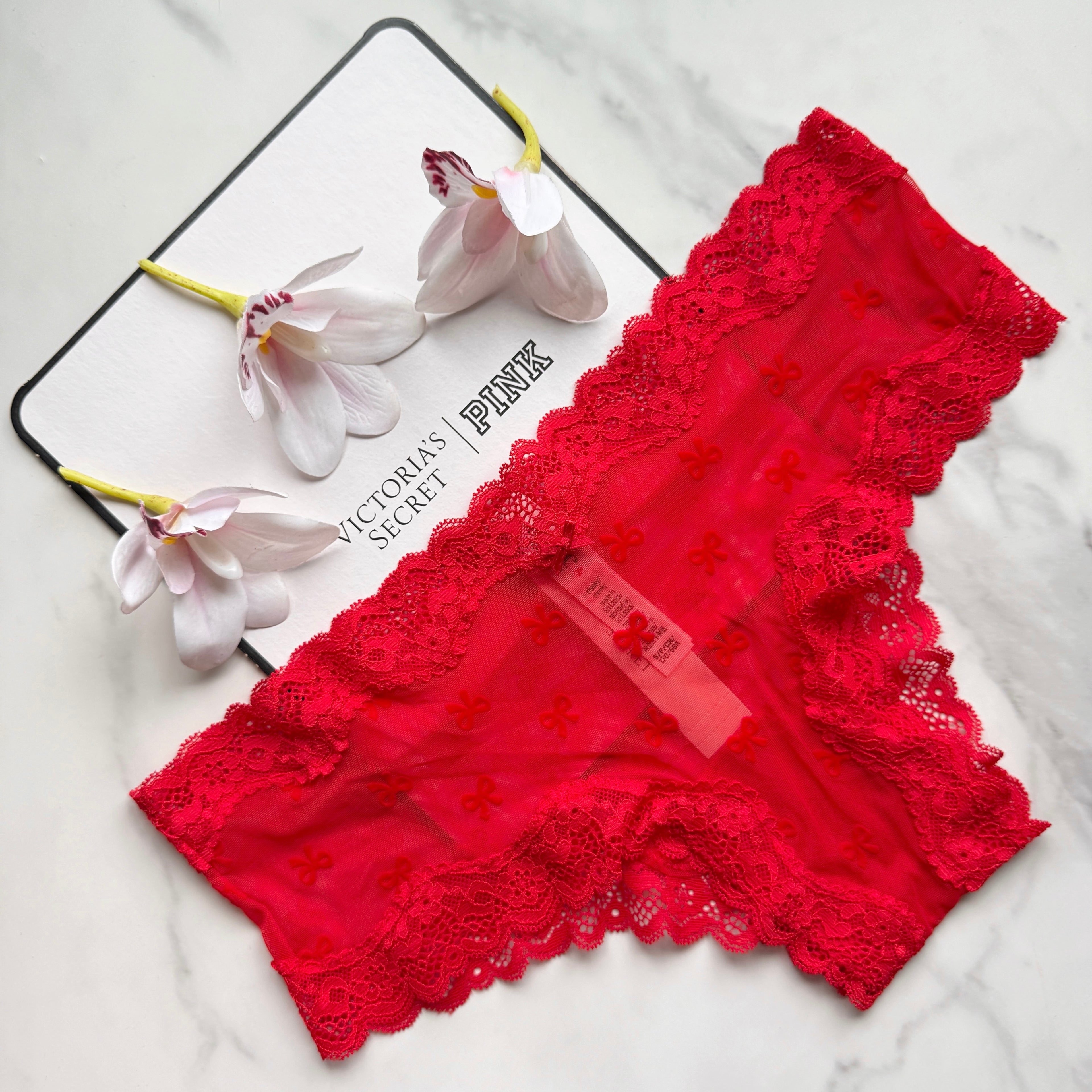 Tease Mesh Lace-Trim Cheeky Panty