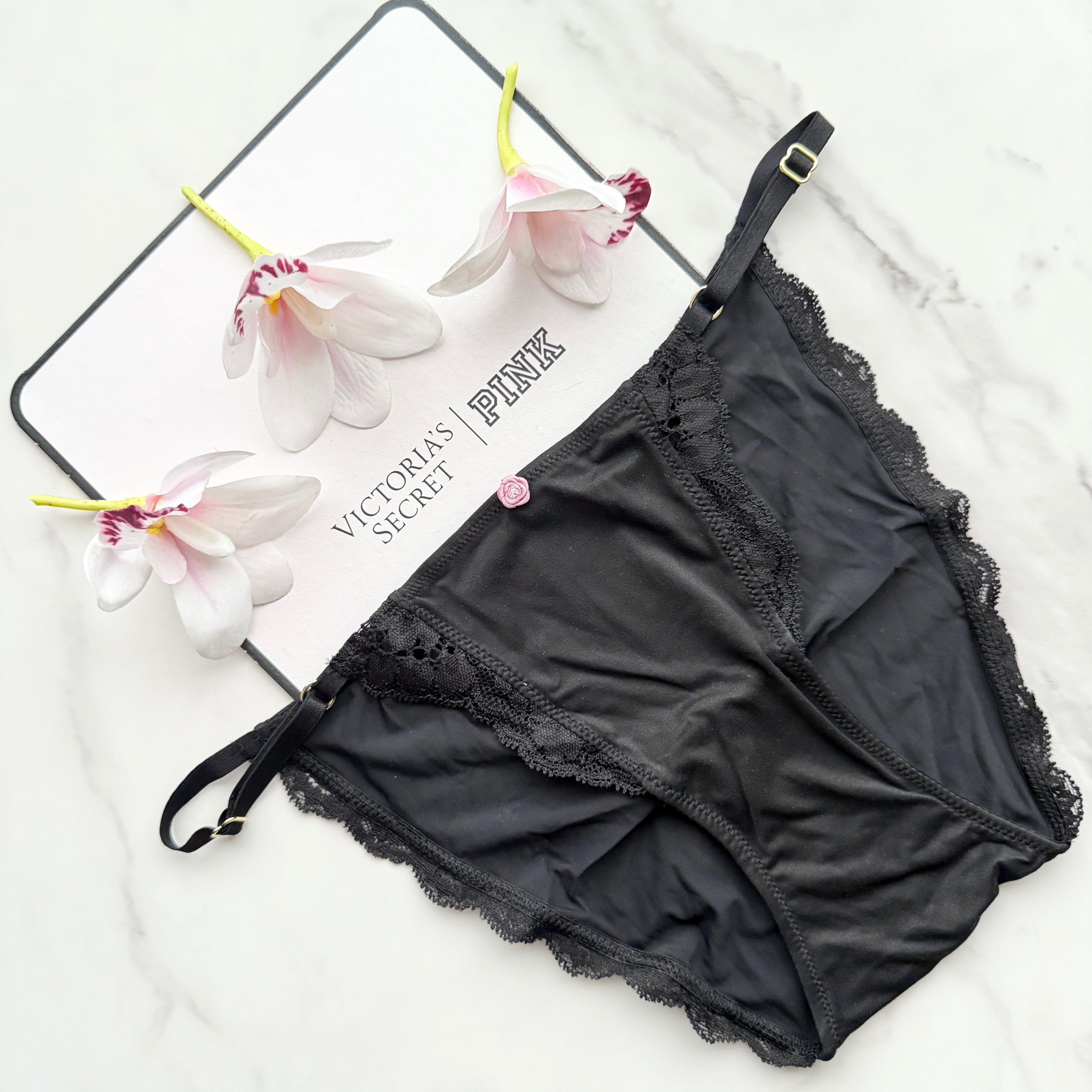 Dream Angels Lace-Trim Adjustable String Bikini Panty