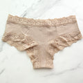 The Lacie Lace-Waist Cotton Smooth Cheeky Panty