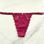 Dream Angels Lace-Trim Adjustable V-String Panty