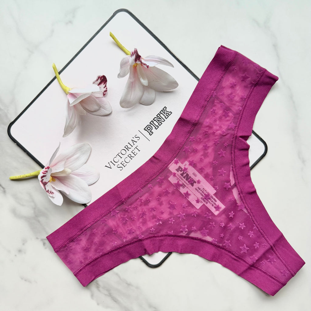 No-Show Star Mesh Thong Panty