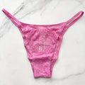 Victoria's Secret  Dream Angels Lace Rhinestone Heart Hardware Brazilian Panty 