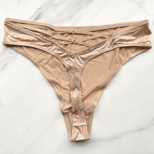 Very Sexy Smooth High-Waist Strappy Back Thong Panty