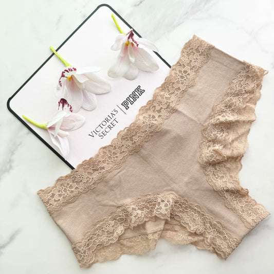 The Lacie Lace-Waist Cotton Smooth Cheeky Panty
