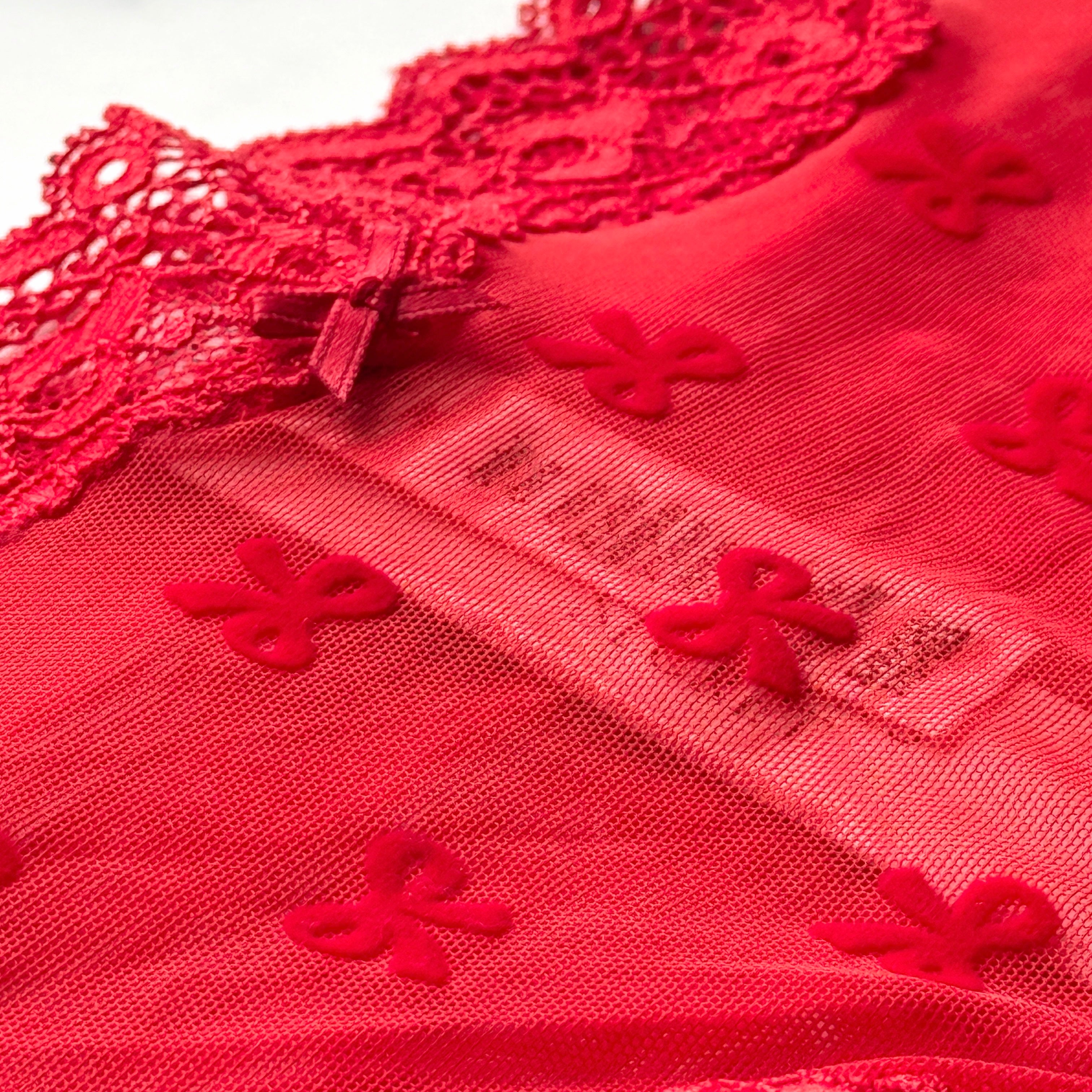 Tease Mesh Lace-Trim Cheeky Panty