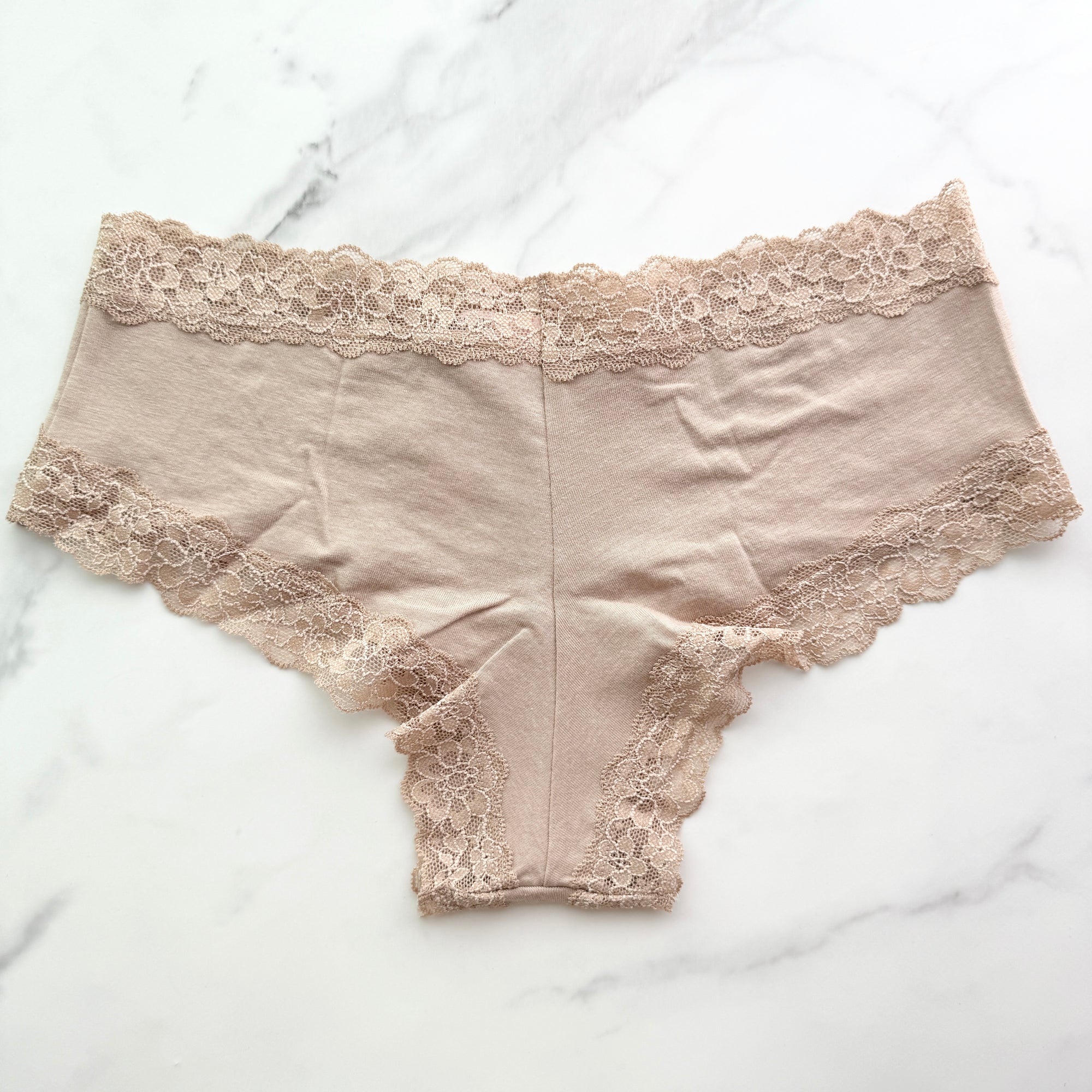 The Lacie Lace-Waist Cotton Smooth Cheeky Panty