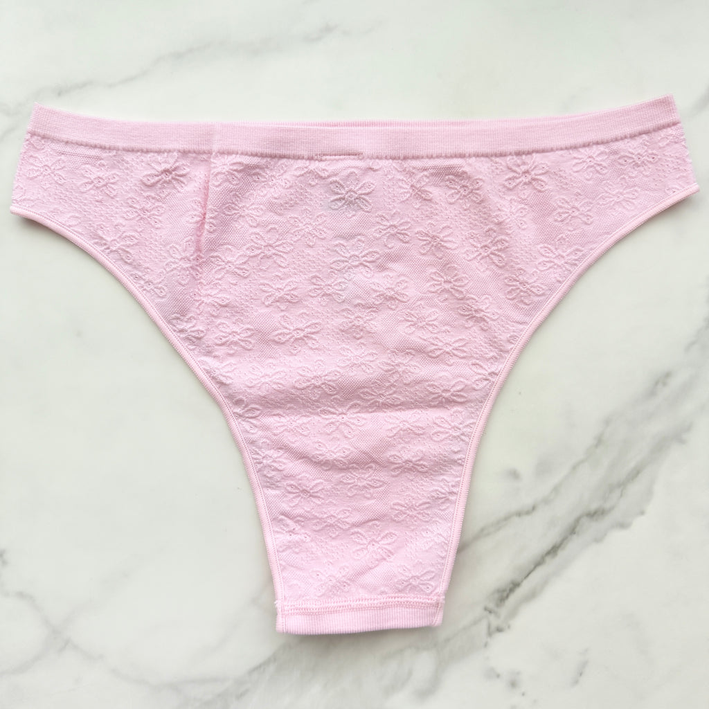 Seamless Daisy Pointelle Brazilian Panty