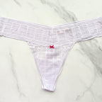 The Lacie Plaid Lace Thong Panty