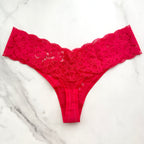 Embraceable Signature All-Over Lace Thong Panty