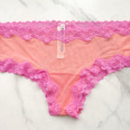 Victoria's Secret  Tease Mesh Lace-Trim Cheeky Panty 