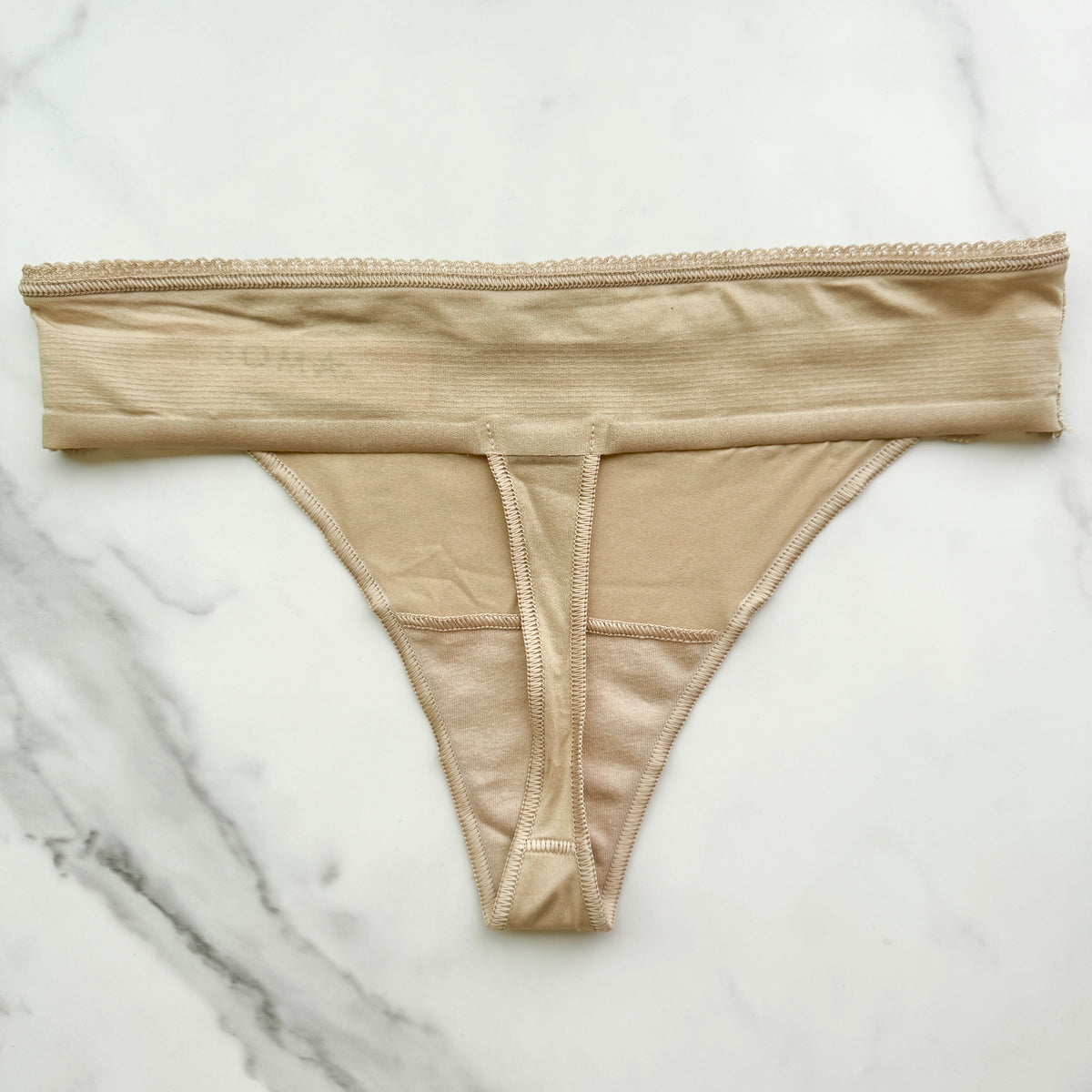 Vanishing Edge Microfiber With Lace Thong Panty