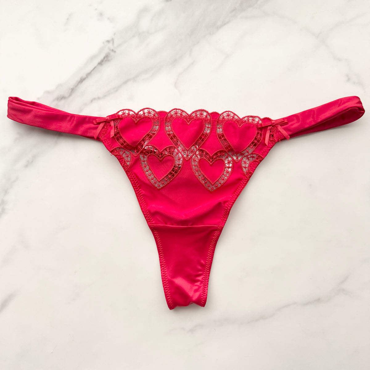 Dream Angels Heartbeat Embroidery Thong Panty