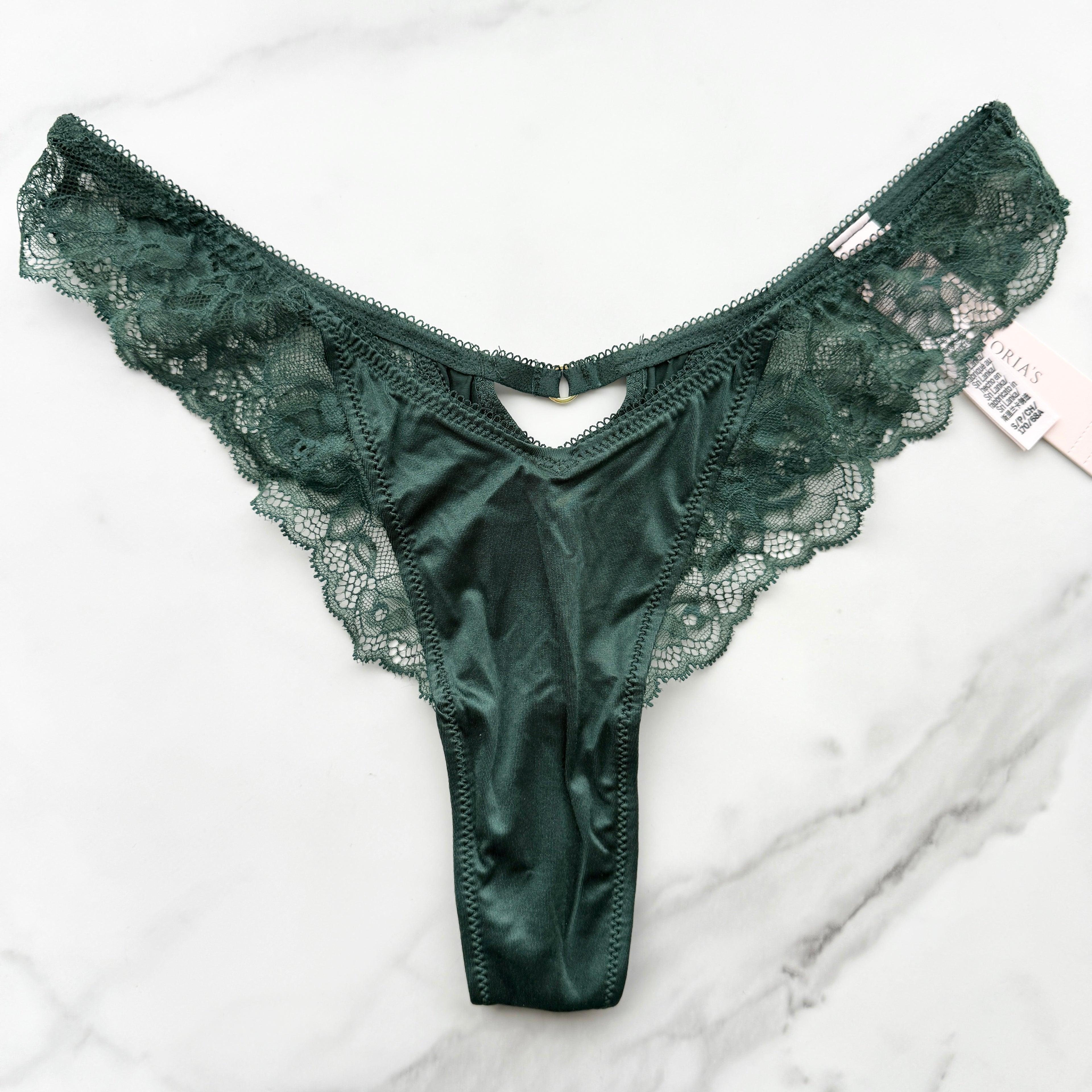 Very Sexy Rose Lace-Trim High-Leg Thong Panty