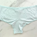 Cotton Pointelle Lace-Waist Cheeky Panty