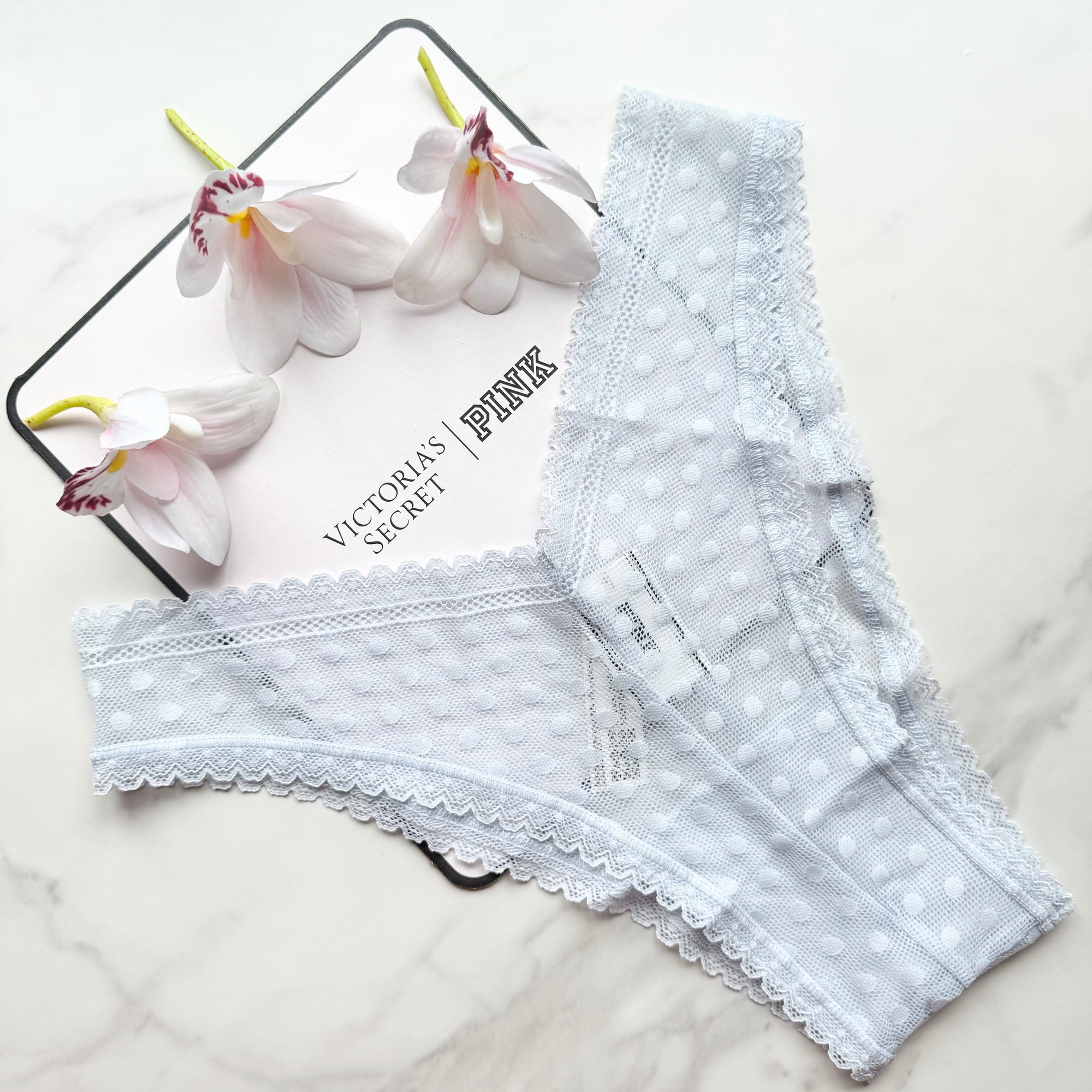 Wink V-Front Dainty Dot Lace Brazilian Panty