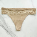 Vanishing Edge Microfiber With Lace Thong Panty