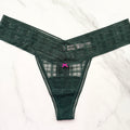 The Lacie Plaid Lace Thong Panty
