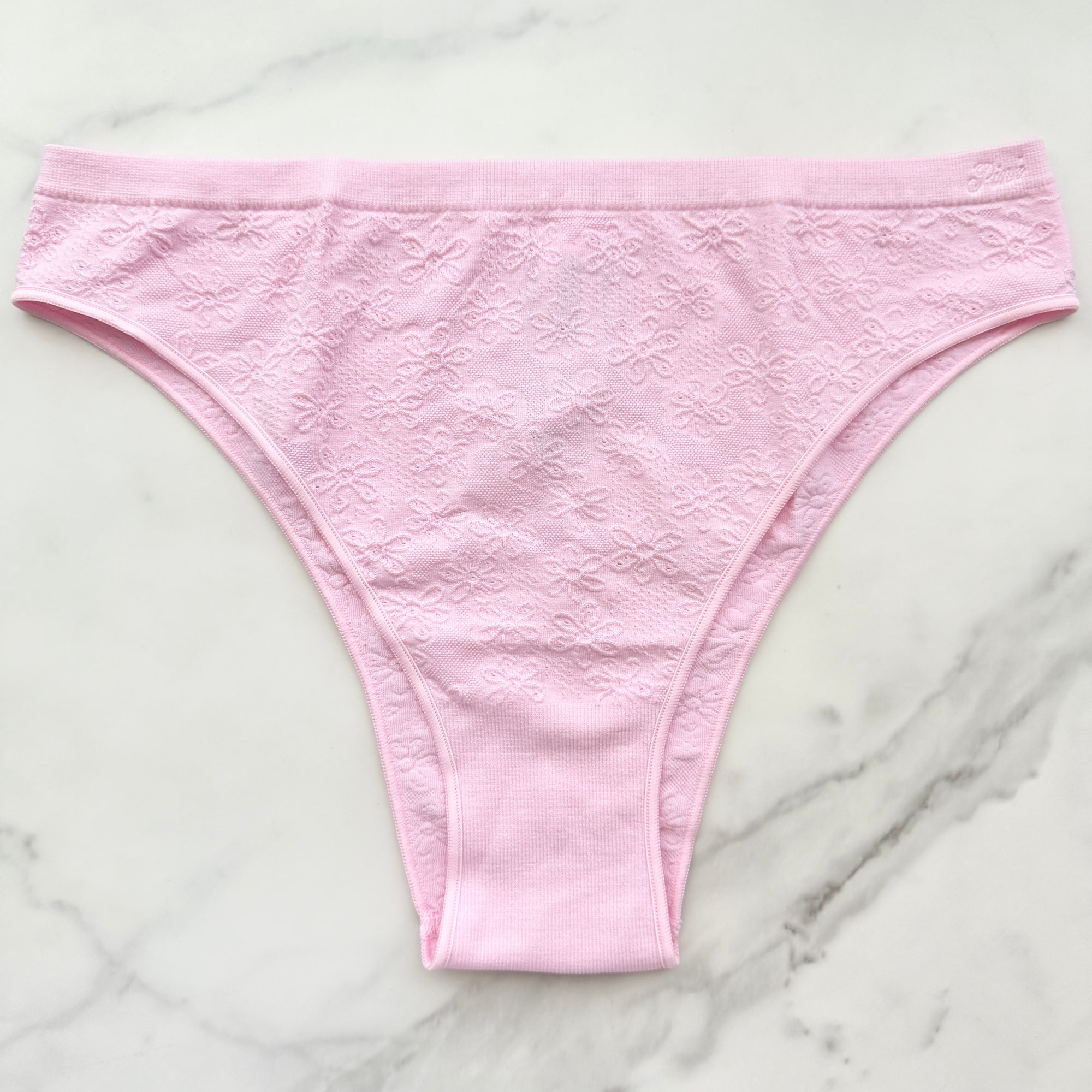 Seamless Daisy Pointelle Brazilian Panty