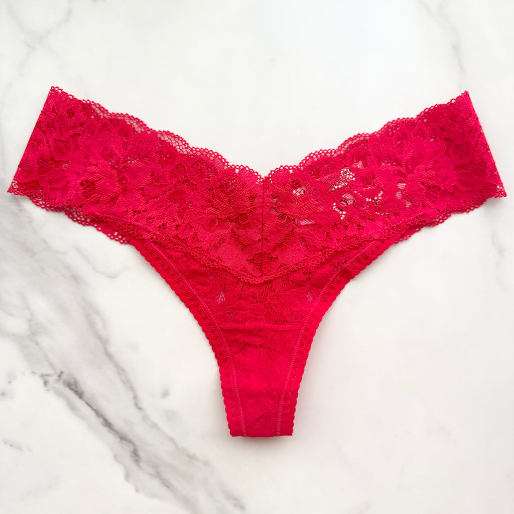 Embraceable Signature All-Over Lace Thong Panty