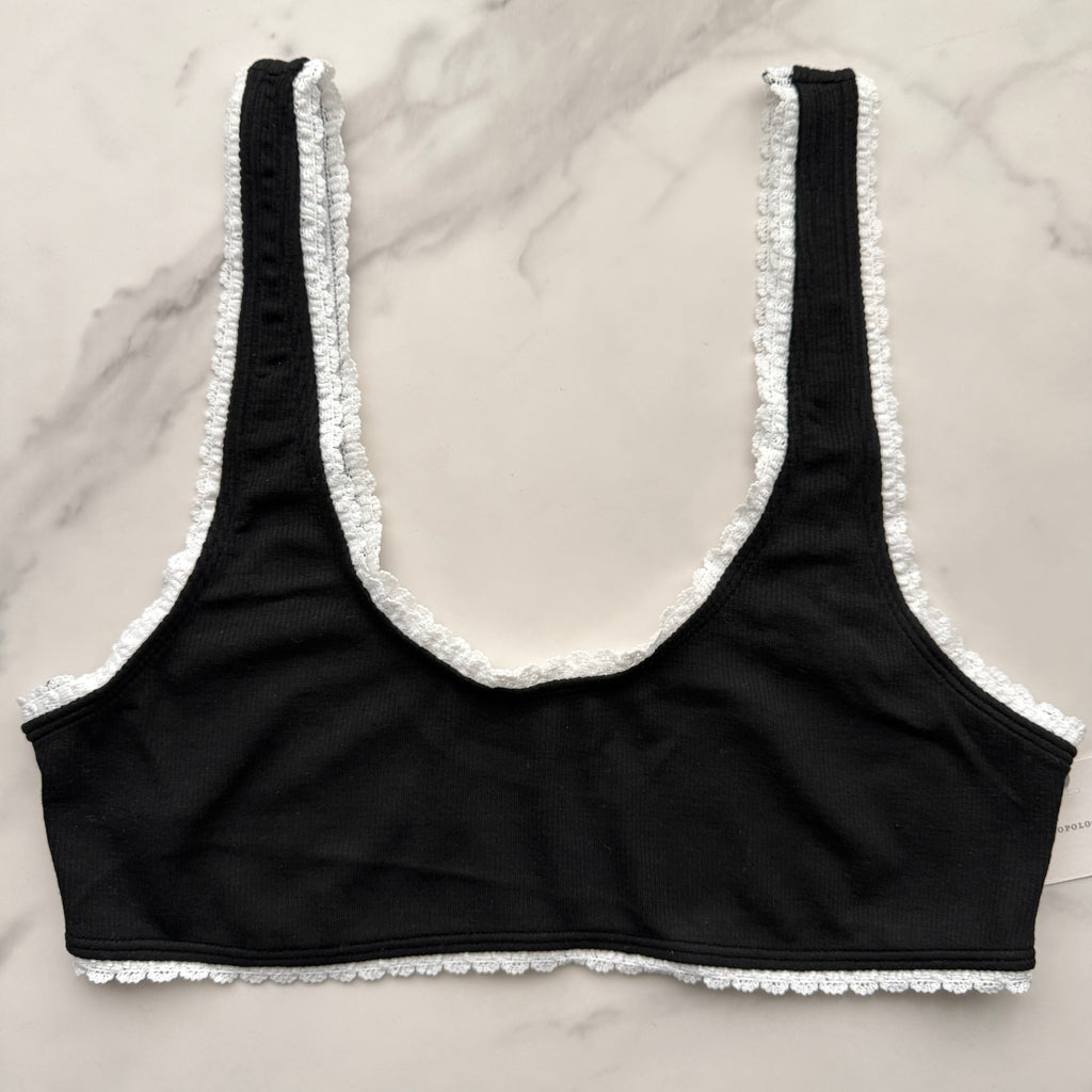 By Anthropologie Lace-Trim Scoop-Neck Bra