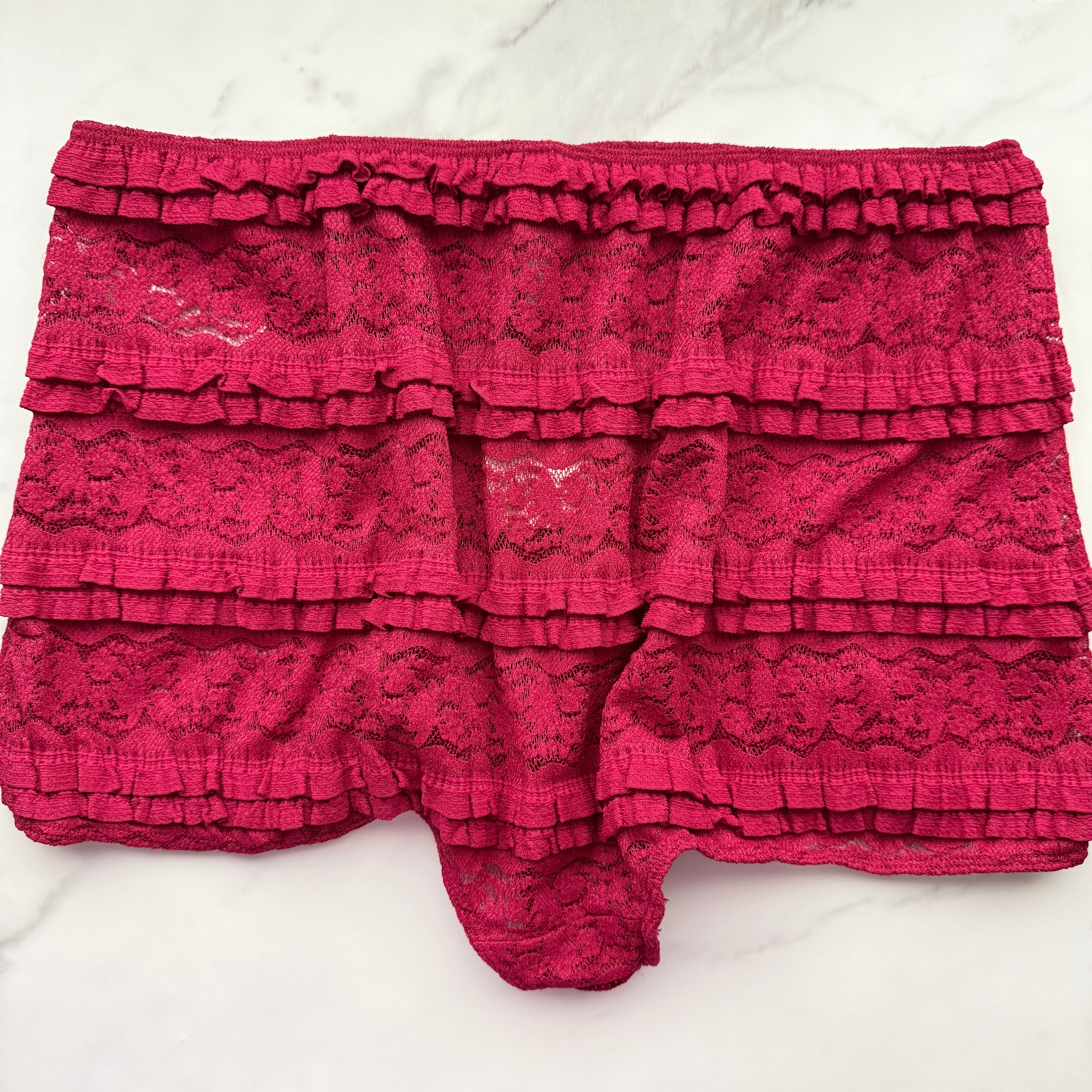 LyreBird Ruffled Lace Boyshort Panty