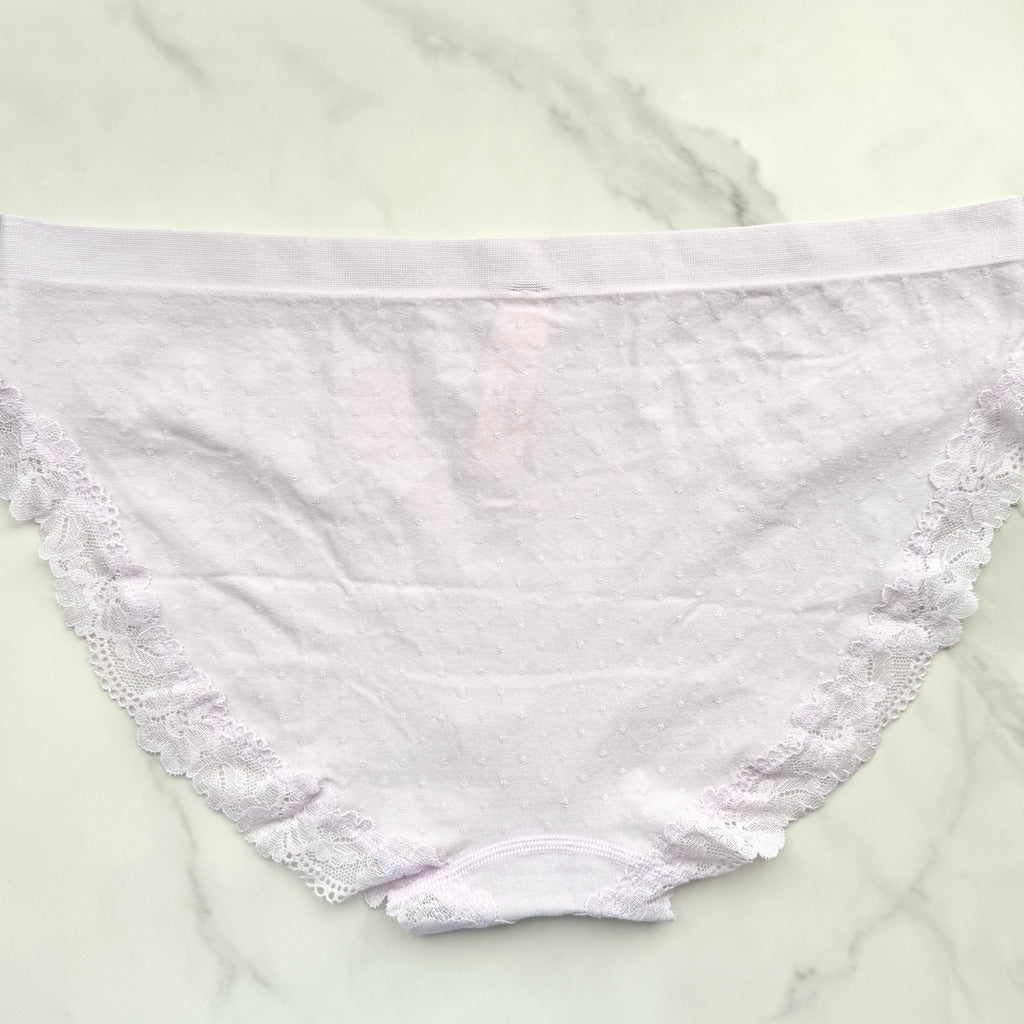 Seamless Novelty Lace-Trim Bikini Panty