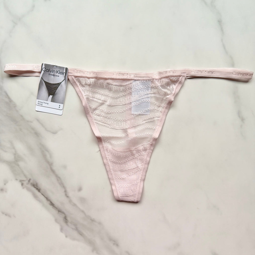 Allover Lace String Thong Panty