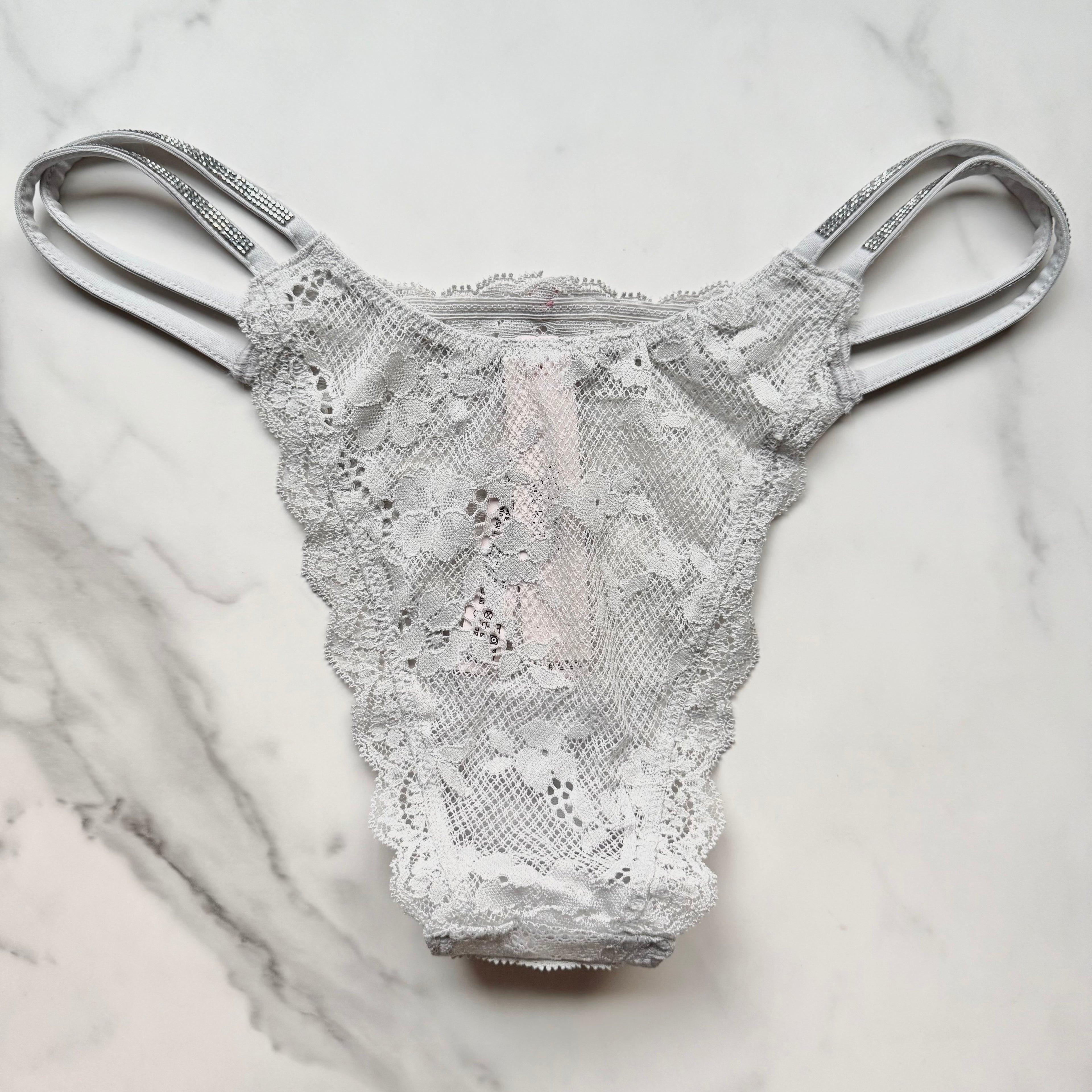 Dream Angels Twinkle Strap Lace Brazilian Panty