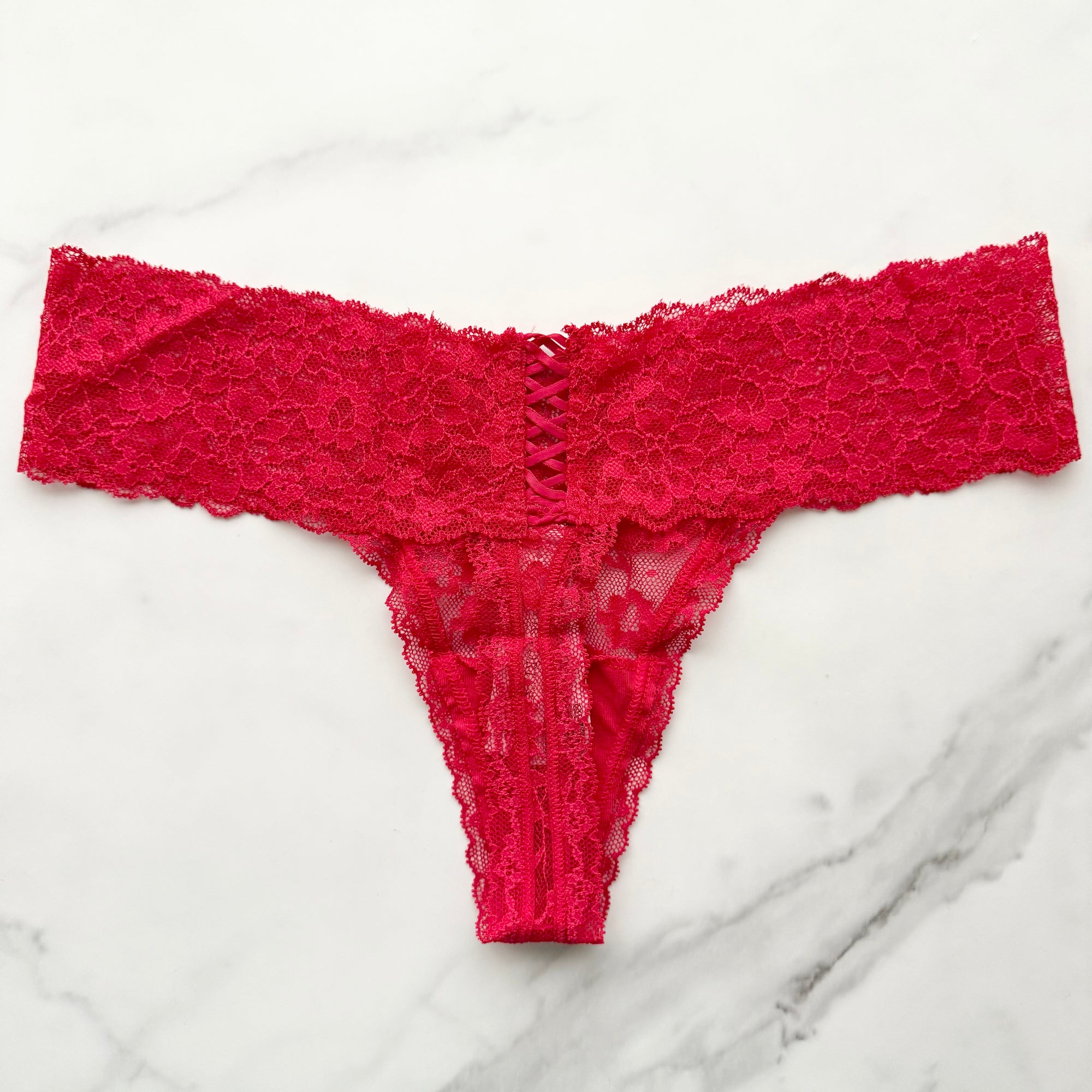 The Lacie Posey Lace Lace-Up Thong Panty